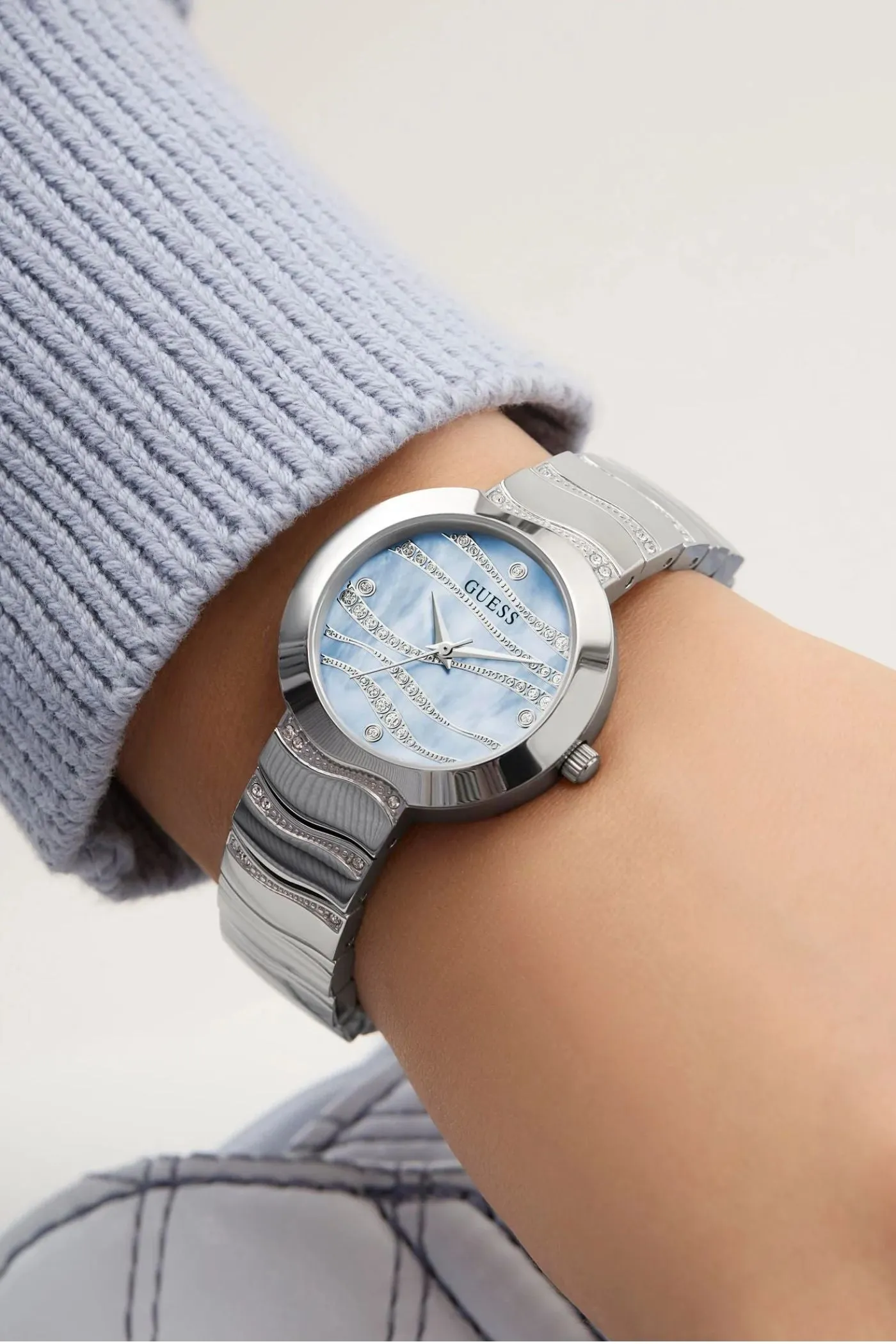Laguna Blue Dial Stainless Steel Strap Analog Watch - Silver sold by Edgars product image thumbnail 2