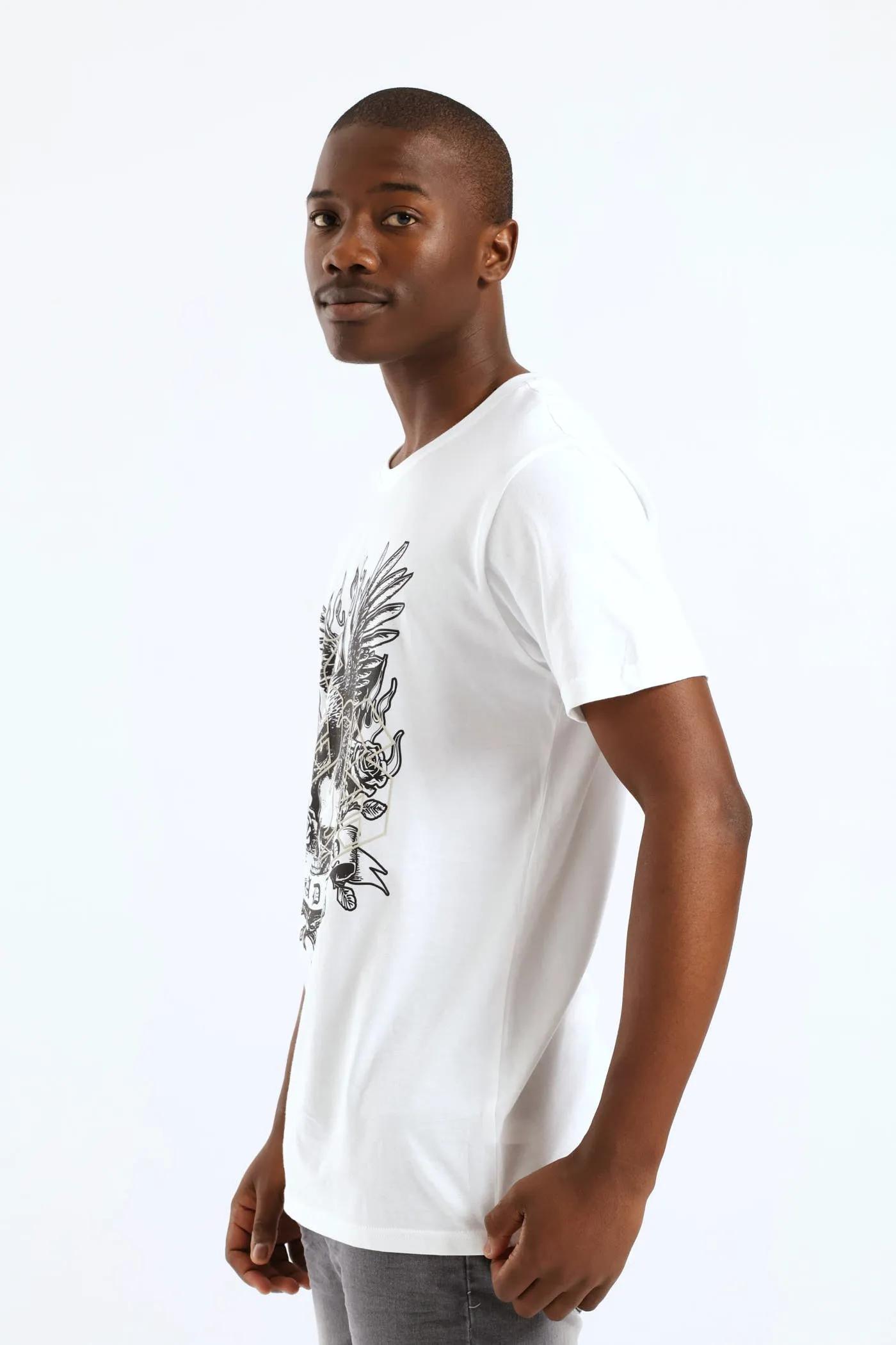 Death Skull Tee - White sold by Edgars product image thumbnail 3