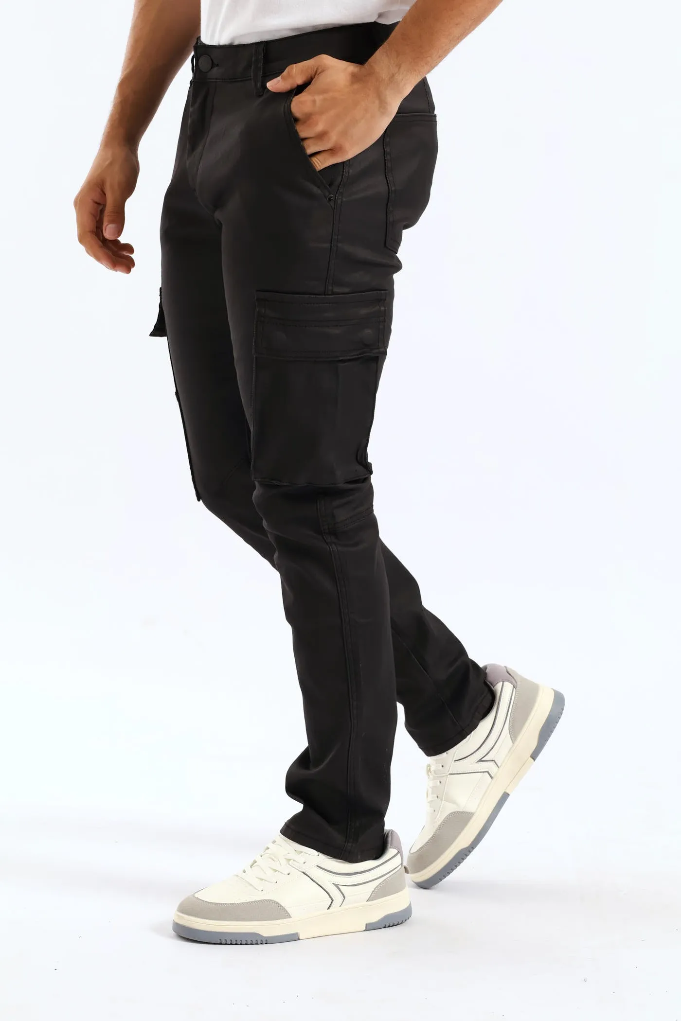 Skinny Cargo Wax Denim - Black sold by Edgars product image thumbnail 2