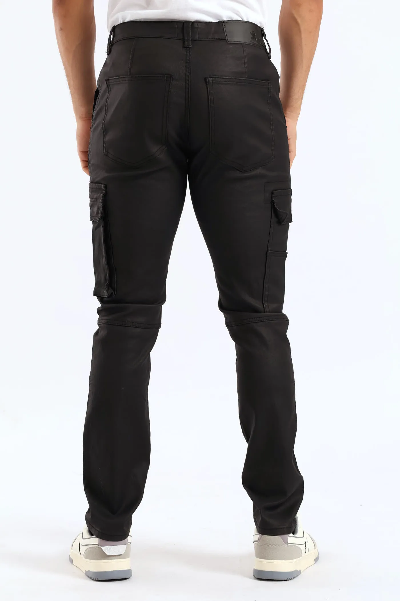 Skinny Cargo Wax Denim - Black sold by Edgars product image thumbnail 3