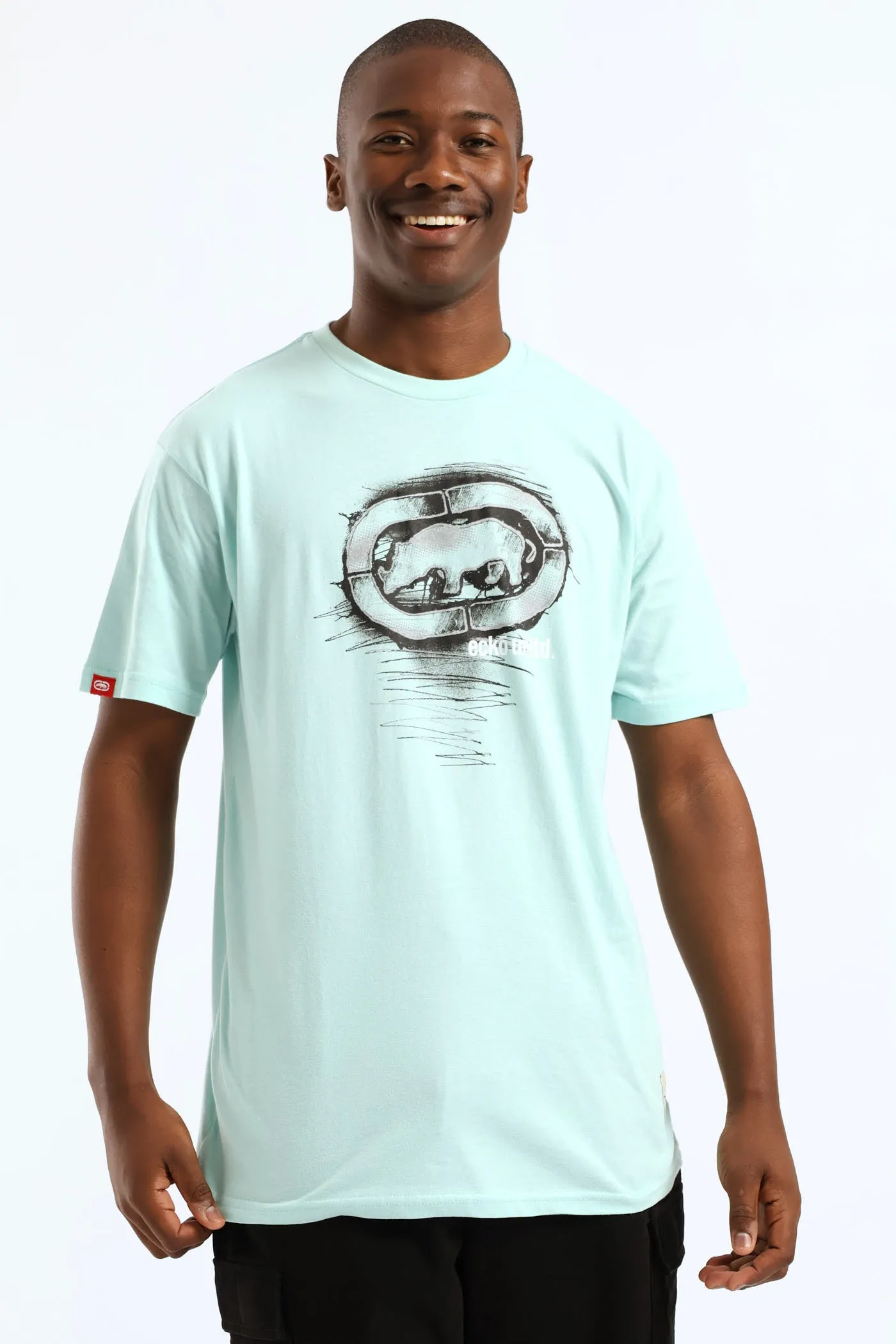 Rhino Shadow Print Tee - Mint sold by Edgars