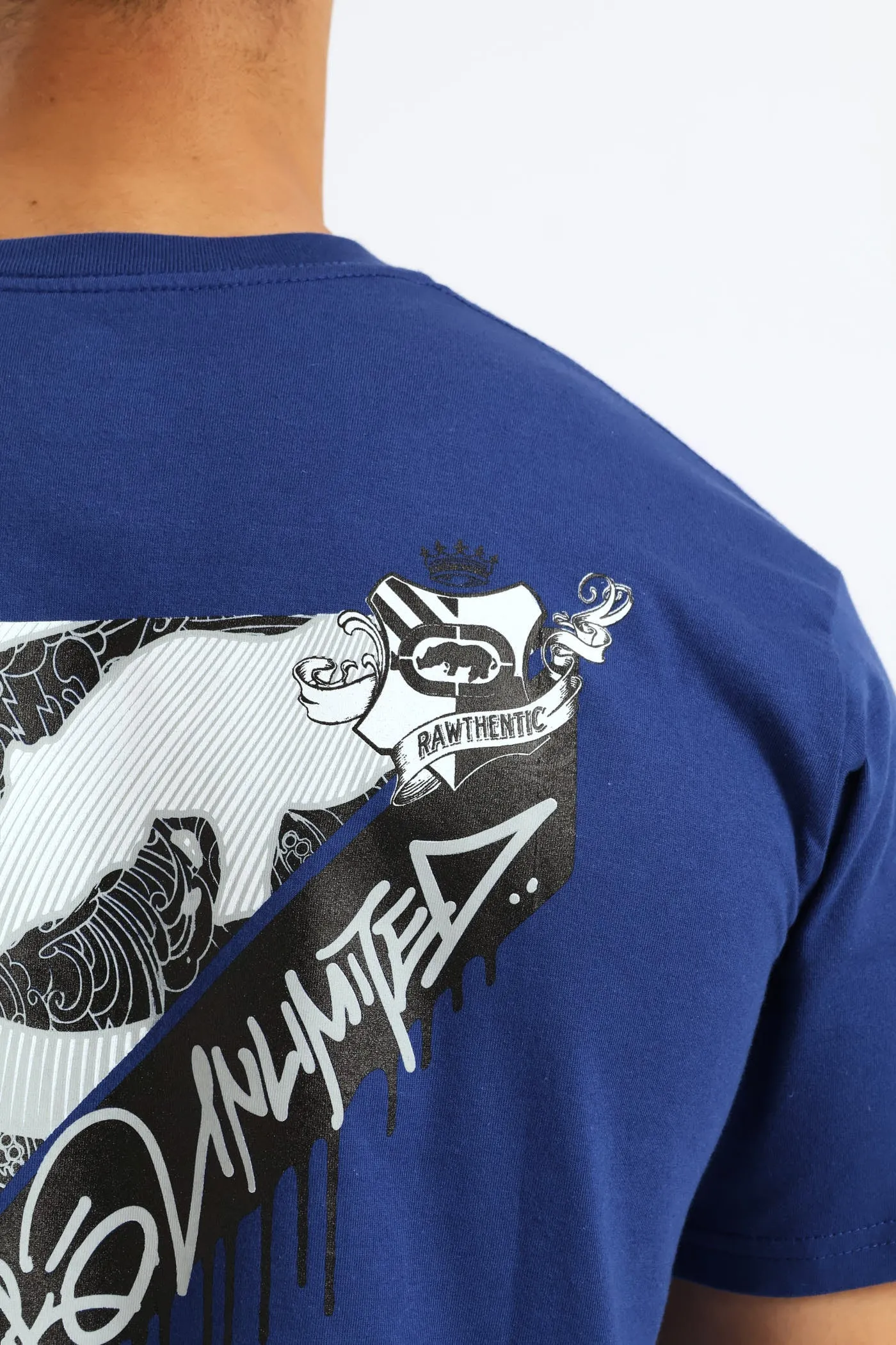 Drip Back Print Tee - Blue sold by Edgars product image thumbnail 4