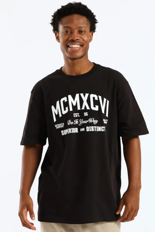 Mcmxcvi Basic Print Tee - Black sold by Edgars