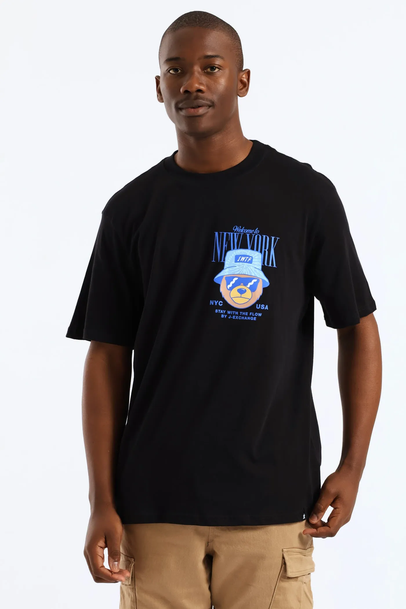 Small NY Teddy Tee - Black sold by Edgars