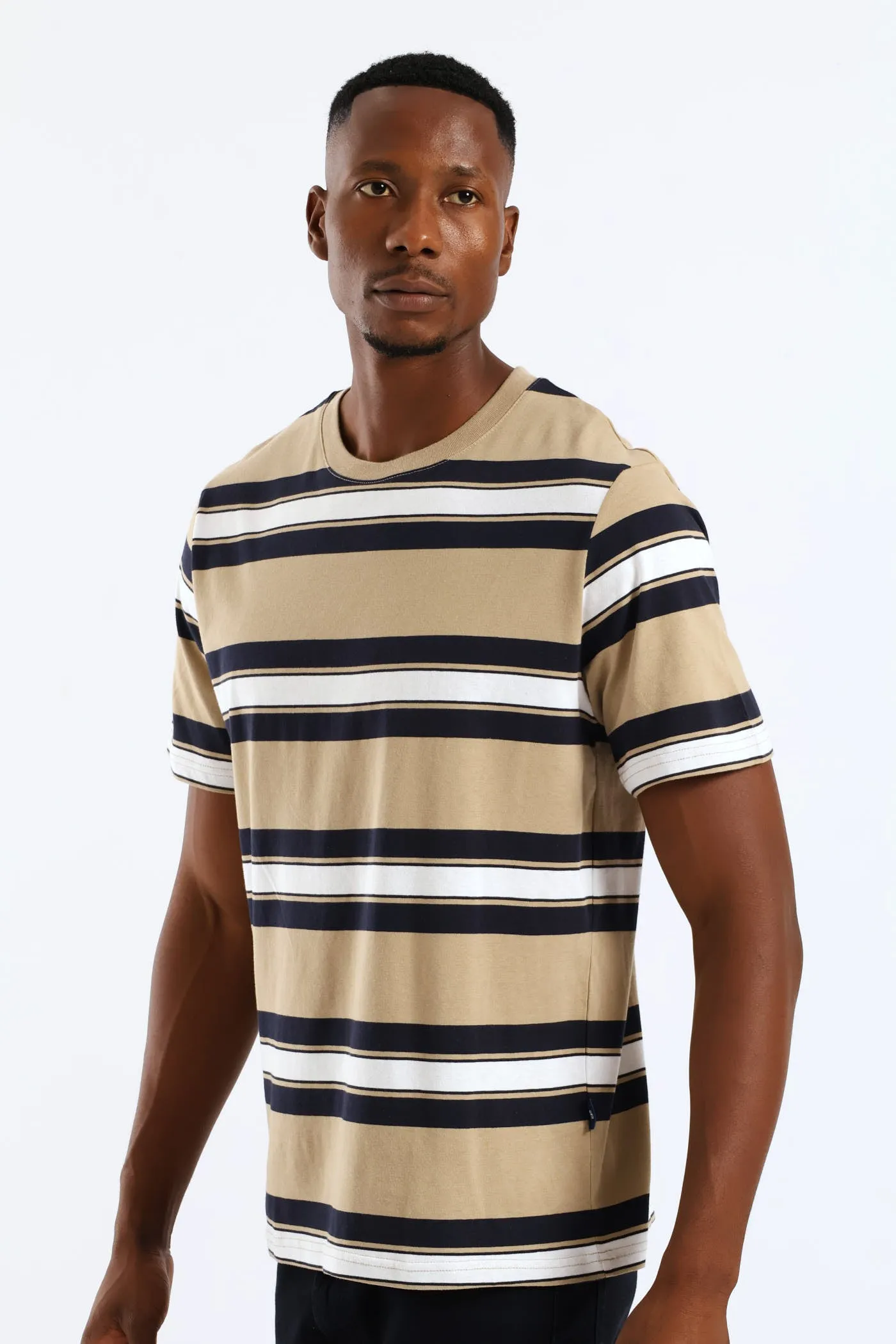 Stripe Tee - Taupe/Navy/White sold by Edgars product image thumbnail 3
