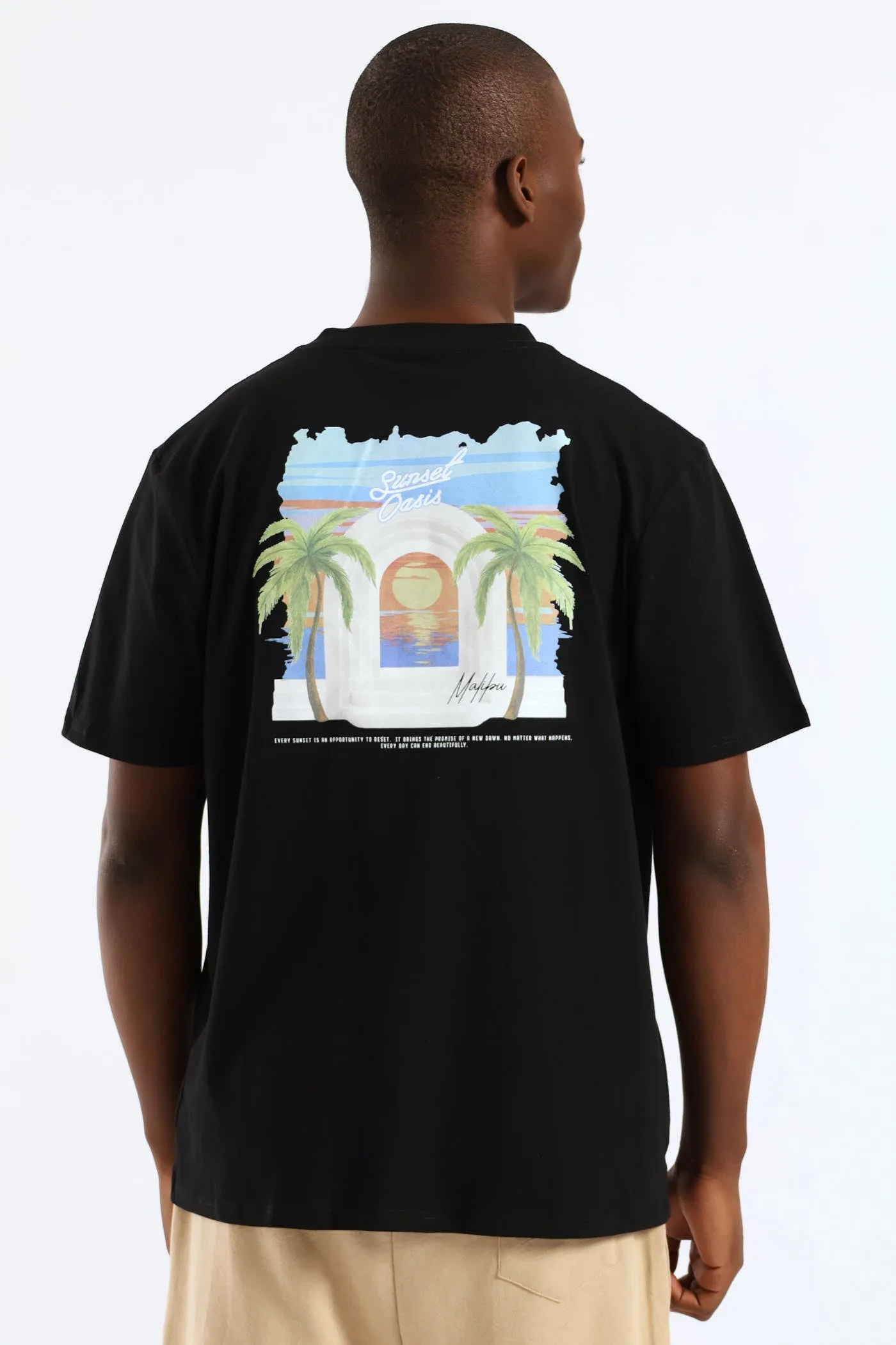 Malibu Front & Back Printed Tee - Black sold by Edgars product image thumbnail 2