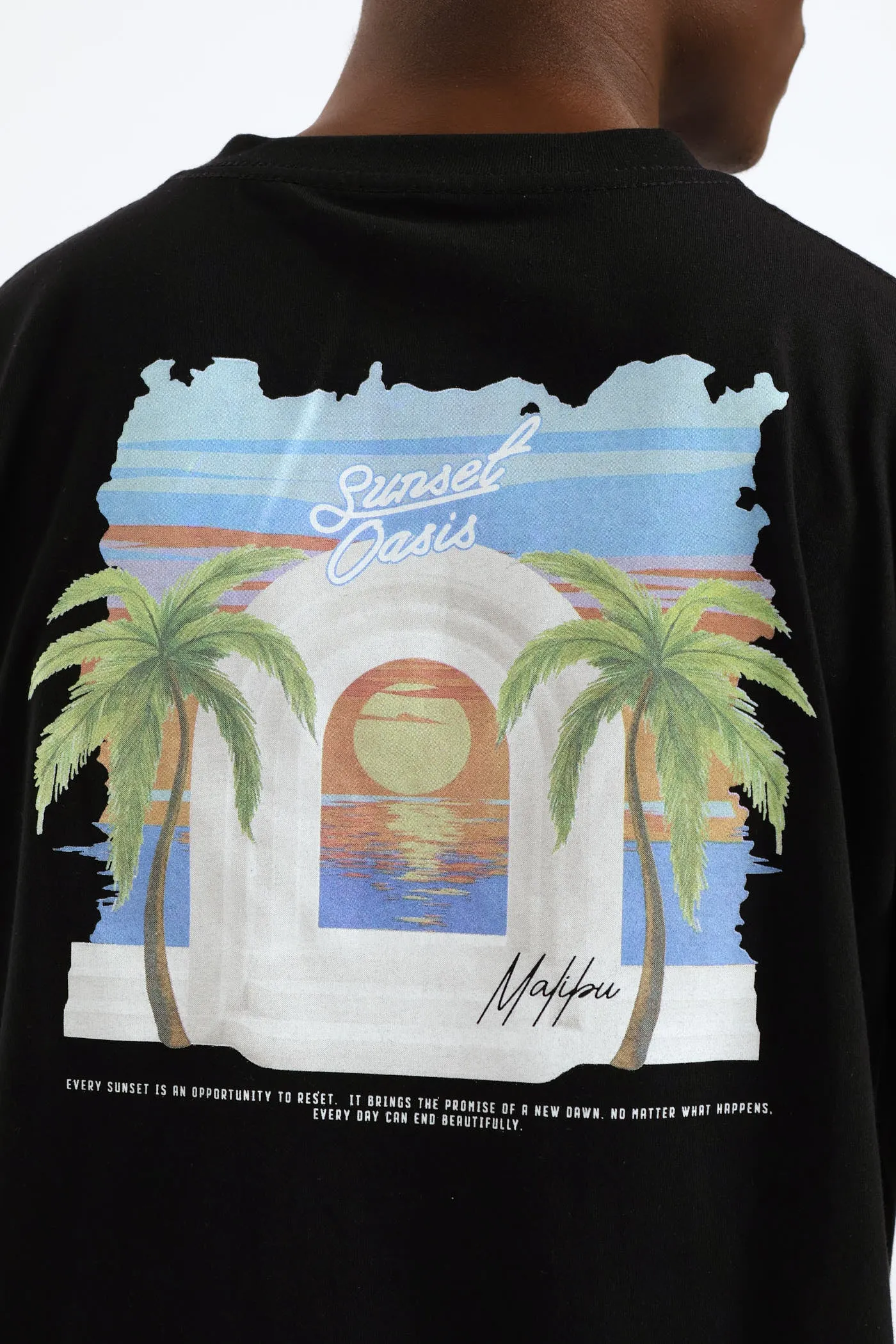 Malibu Front & Back Printed Tee - Black sold by Edgars product image thumbnail 5