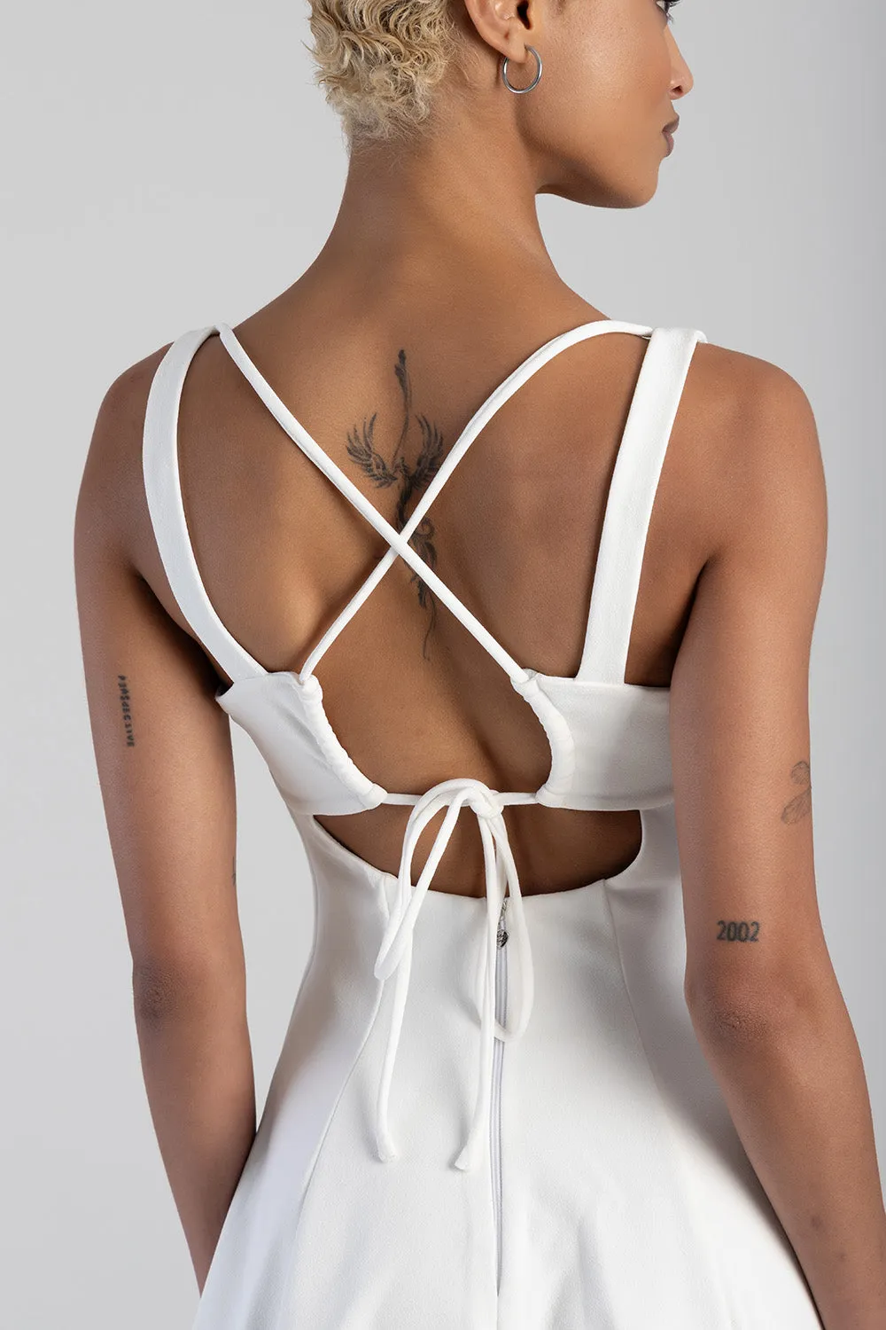 Square Neckline Fit And Flare Mini Dress - Off White sold by Edgars product image thumbnail 2