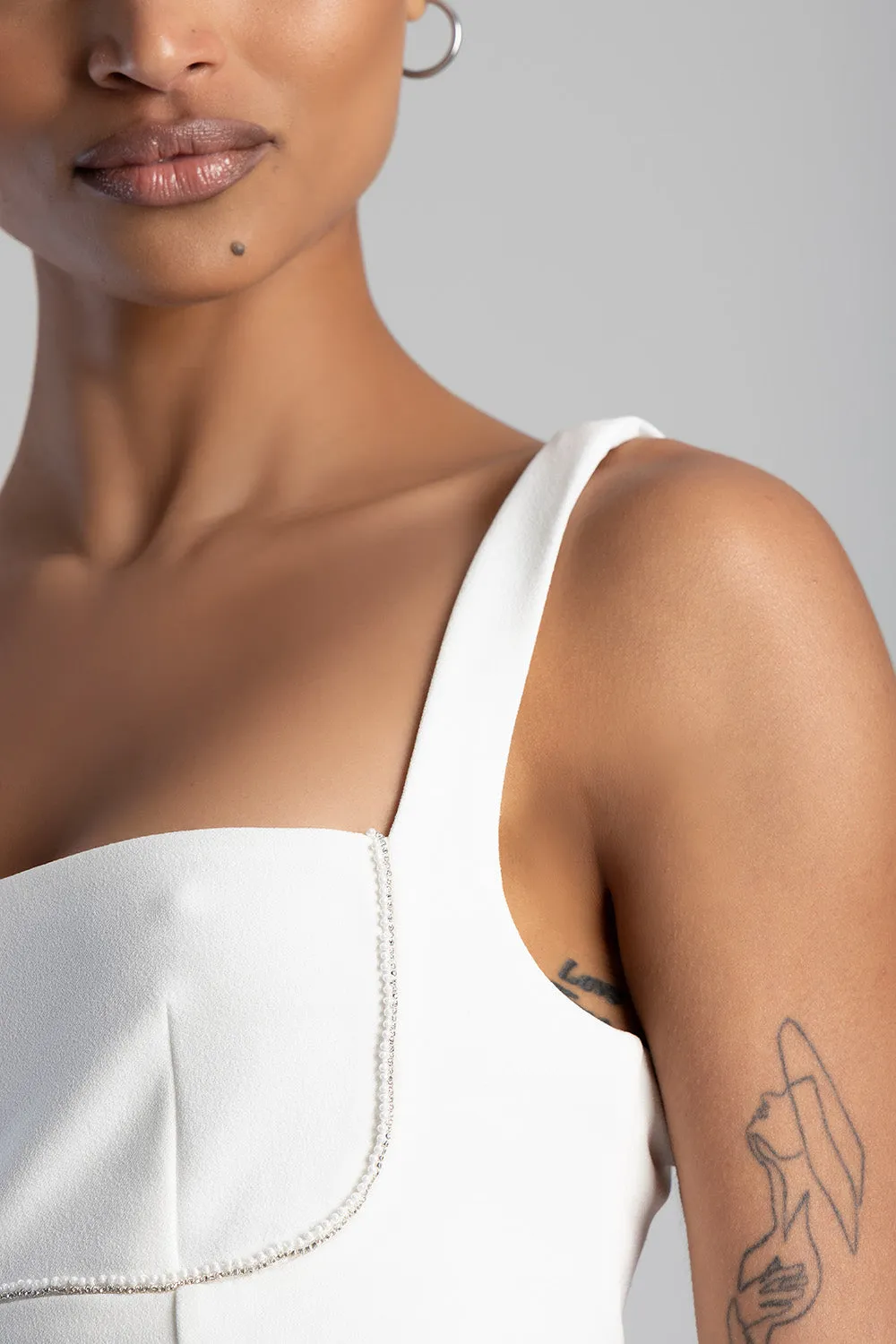 Square Neckline Fit And Flare Mini Dress - Off White sold by Edgars product image thumbnail 3