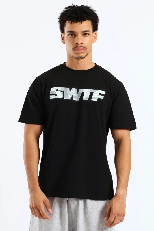 Swift Print Tee - Black sold by Edgars
