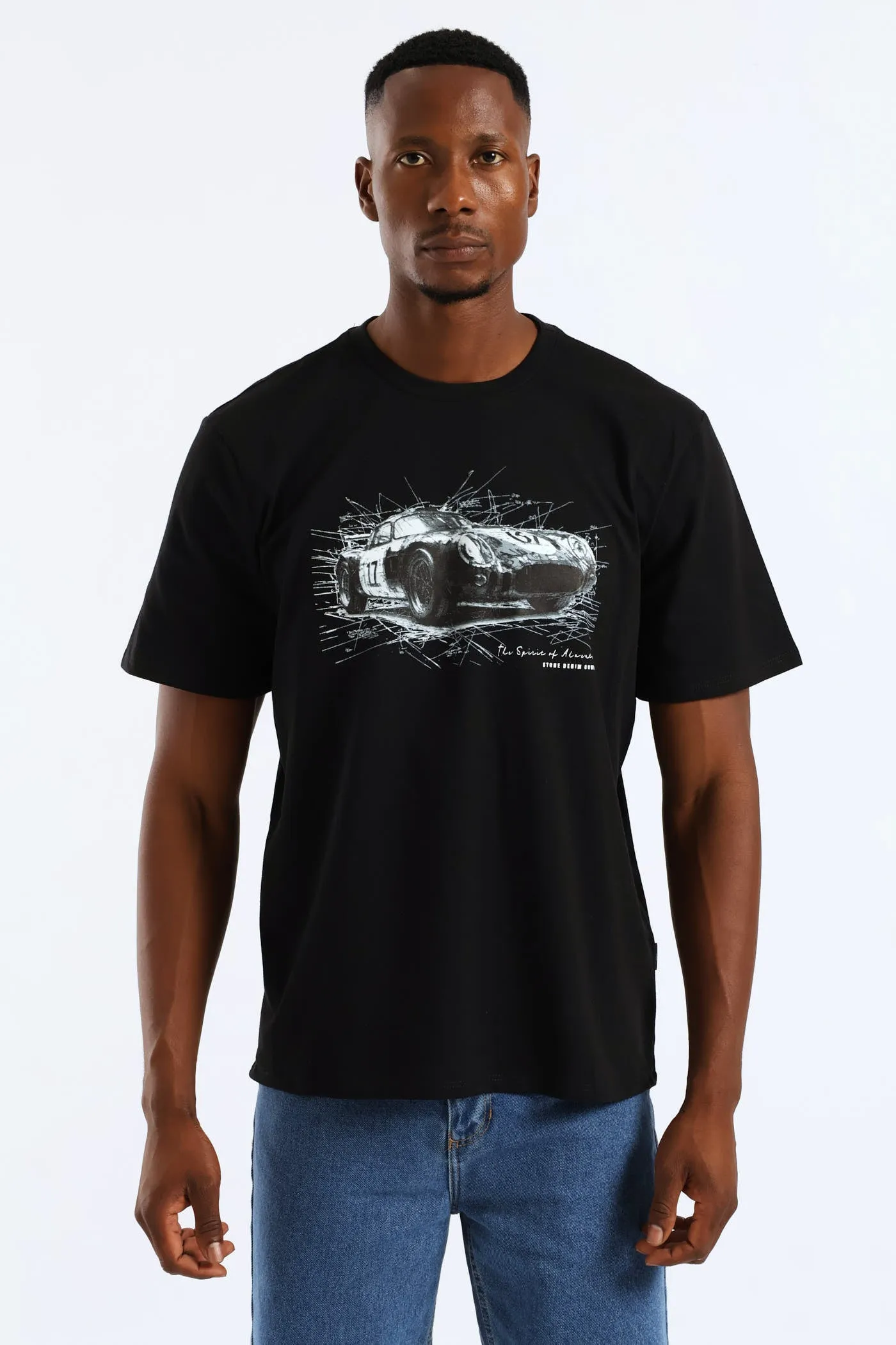 Sportscar Spirit Of Adventure Tee - Black sold by Edgars