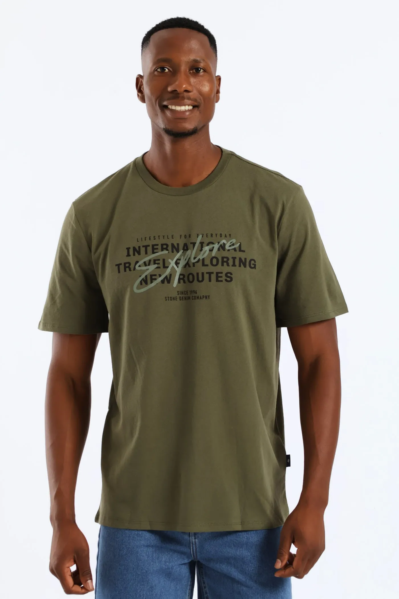 Explore Print Tee - Fatigue sold by Edgars