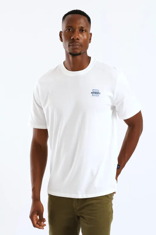 Authentic Icon Front & Back Tee - White sold by Edgars