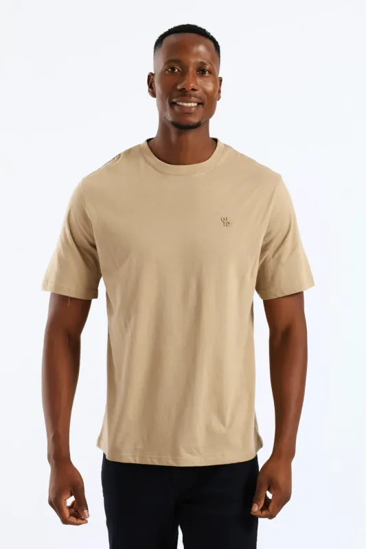 Basic Crew Neck T-Shirt - Taupe sold by Edgars