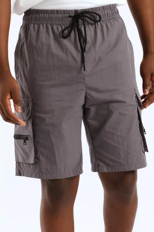 Zip Cargo Short - Grey sold by Edgars