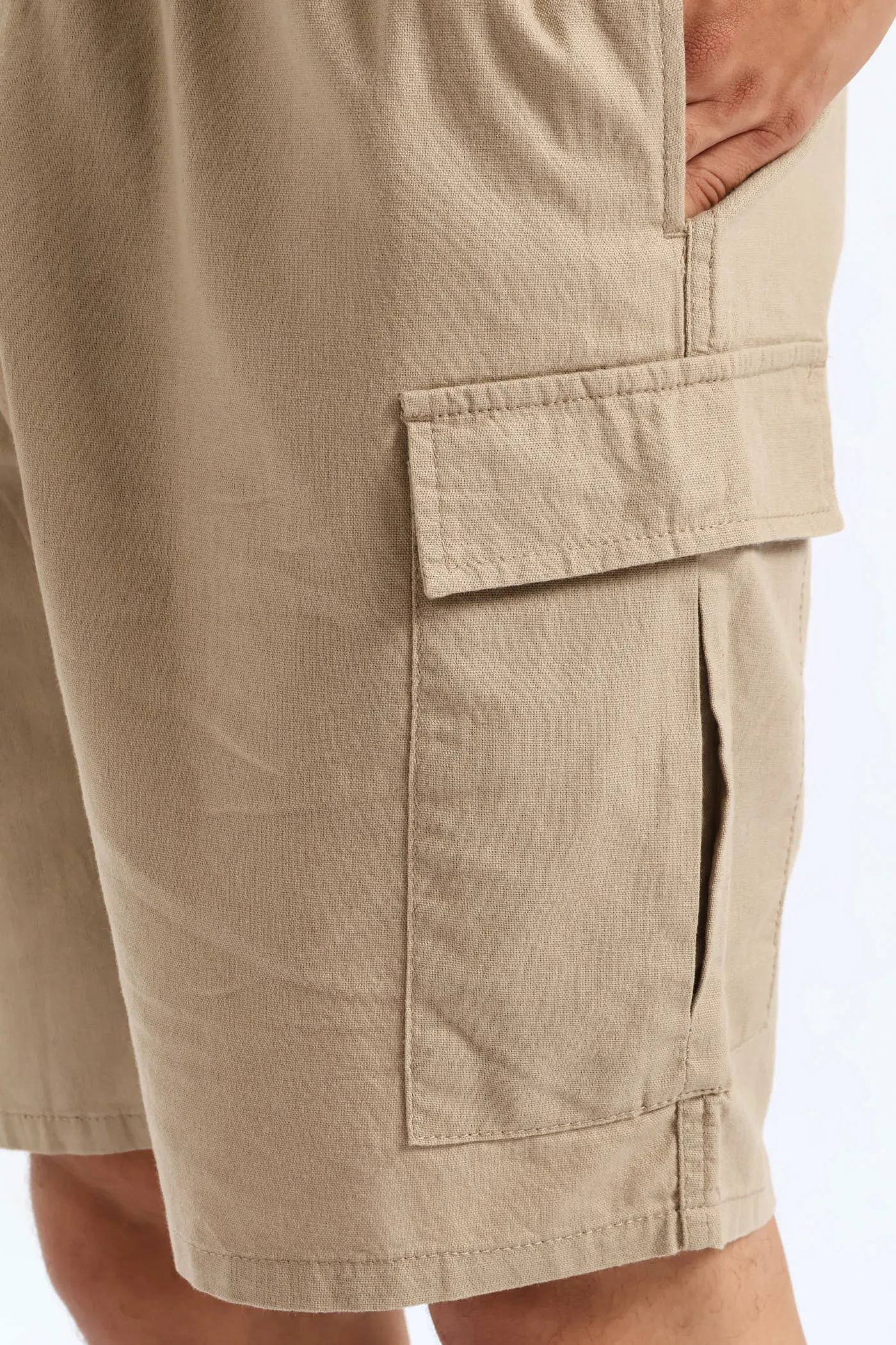 Linen Cargo Shorts - Brown sold by Edgars product image thumbnail 2