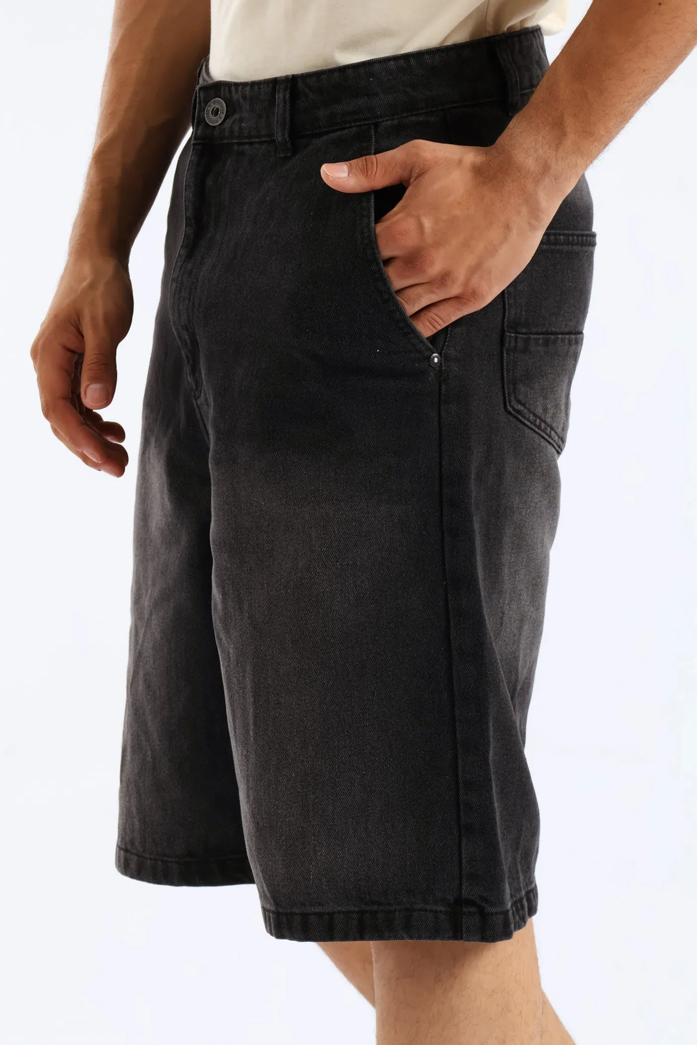 Denim Baggy Shorts - Black sold by Edgars product image thumbnail 3