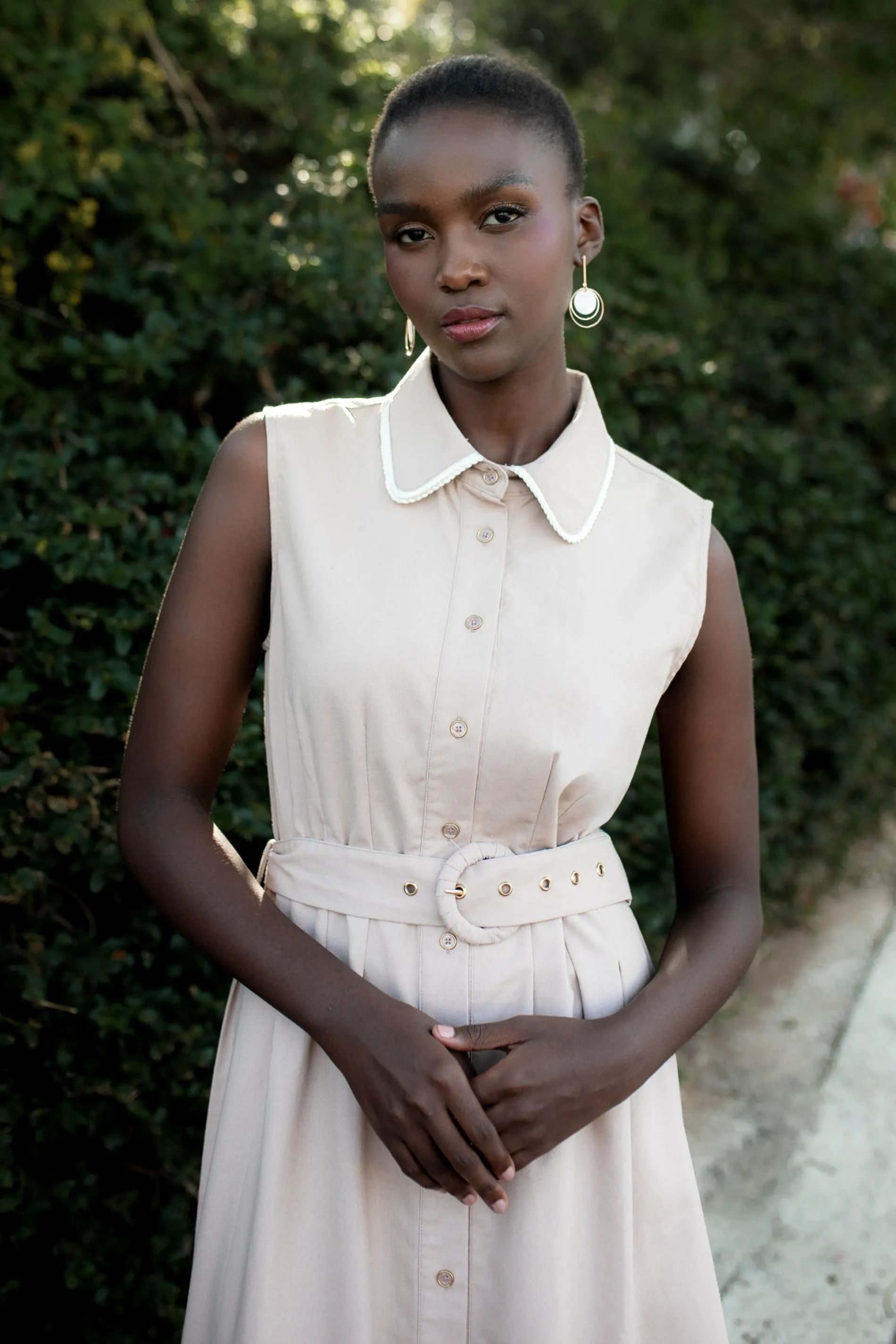 Peterpan Darted Waisted Maxi Dress - Taupe/Cream sold by Edgars product image thumbnail 3