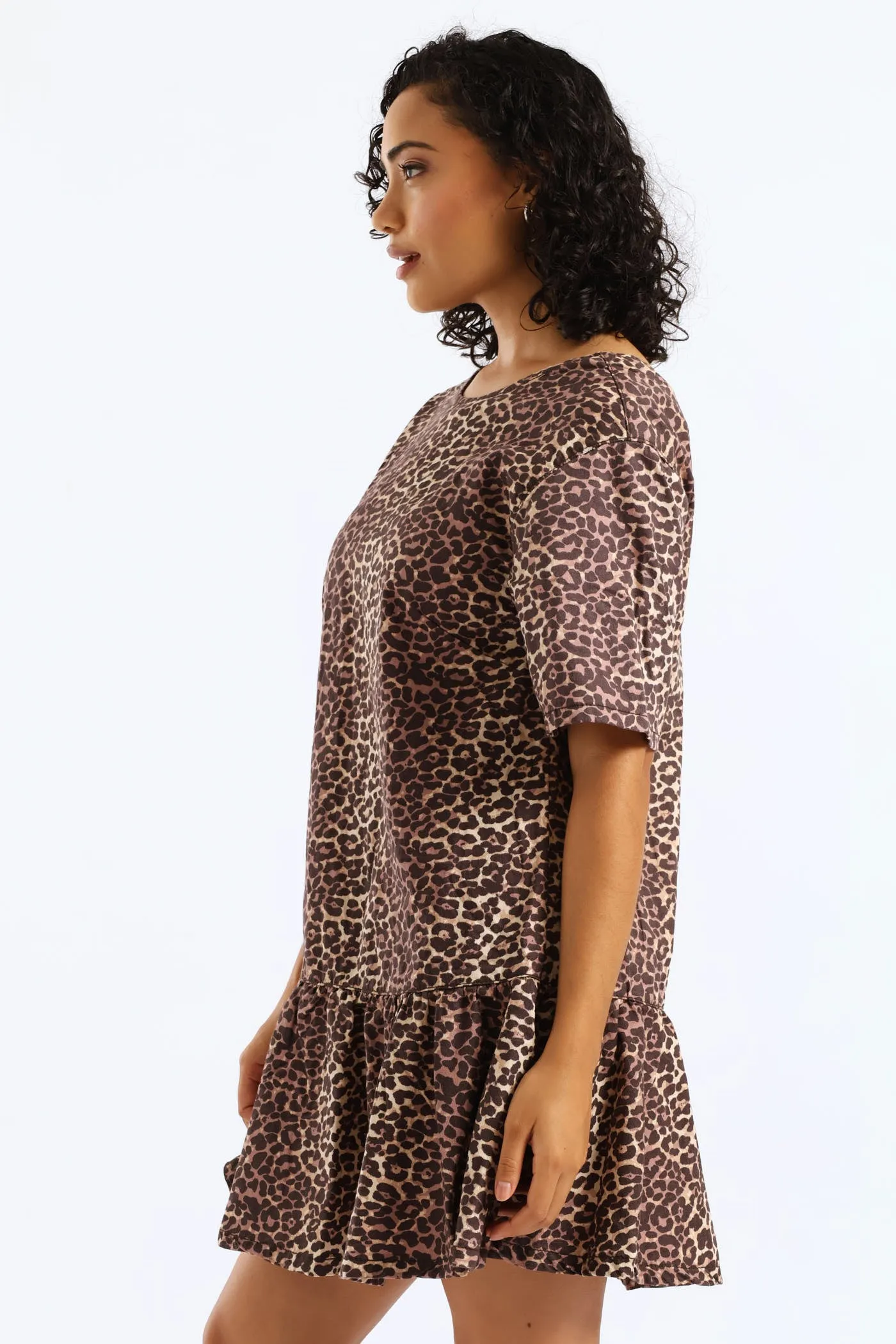 Leopard Denim Dress - Brown sold by Edgars product image thumbnail 3