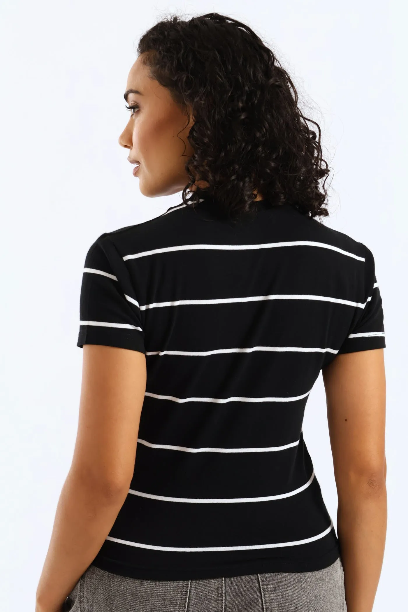 Yarn-Dye Stripe Tee - Black sold by Edgars product image thumbnail 2