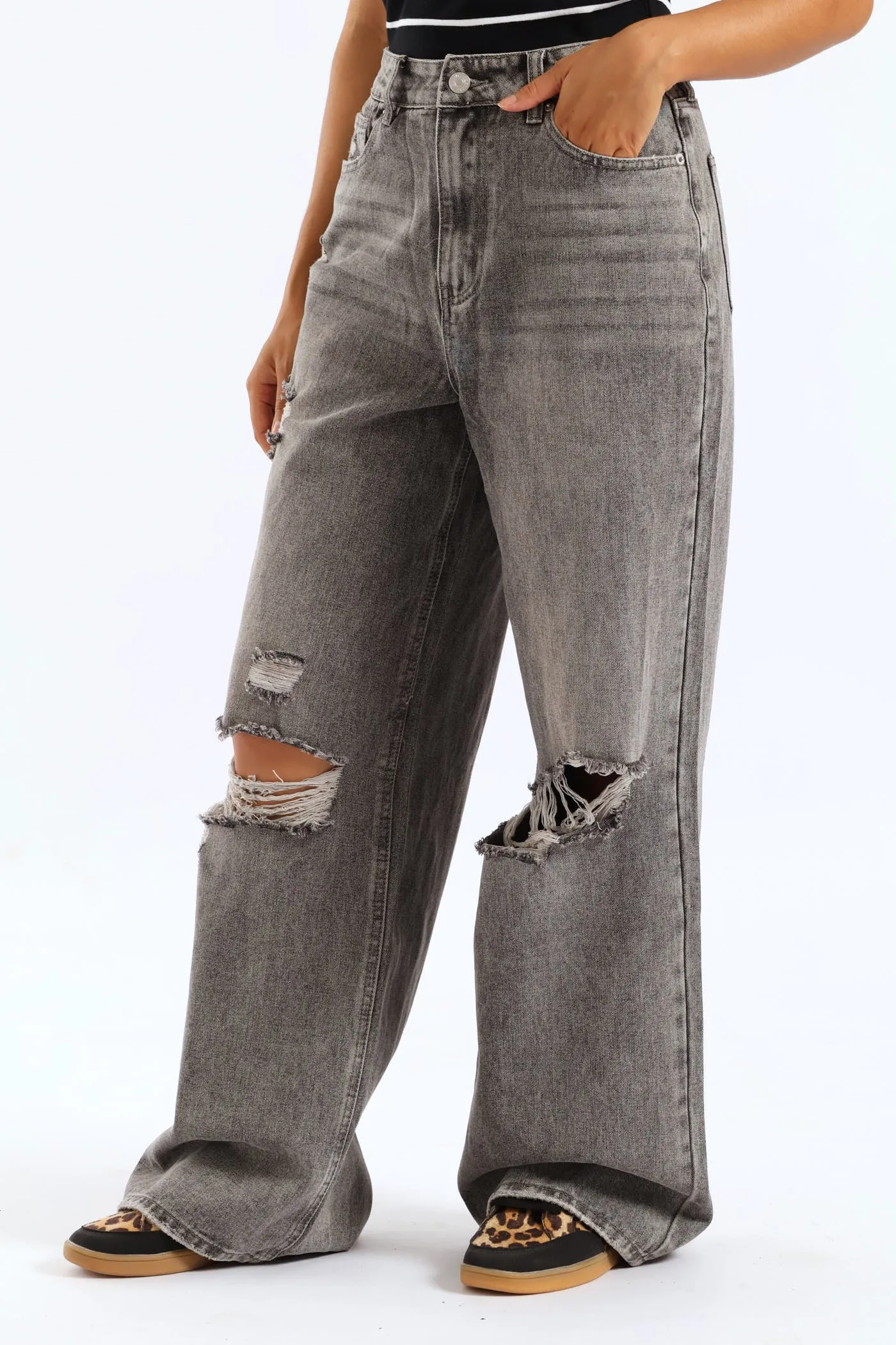 Ripped Baggy Jean - Grey sold by Edgars product image thumbnail 5