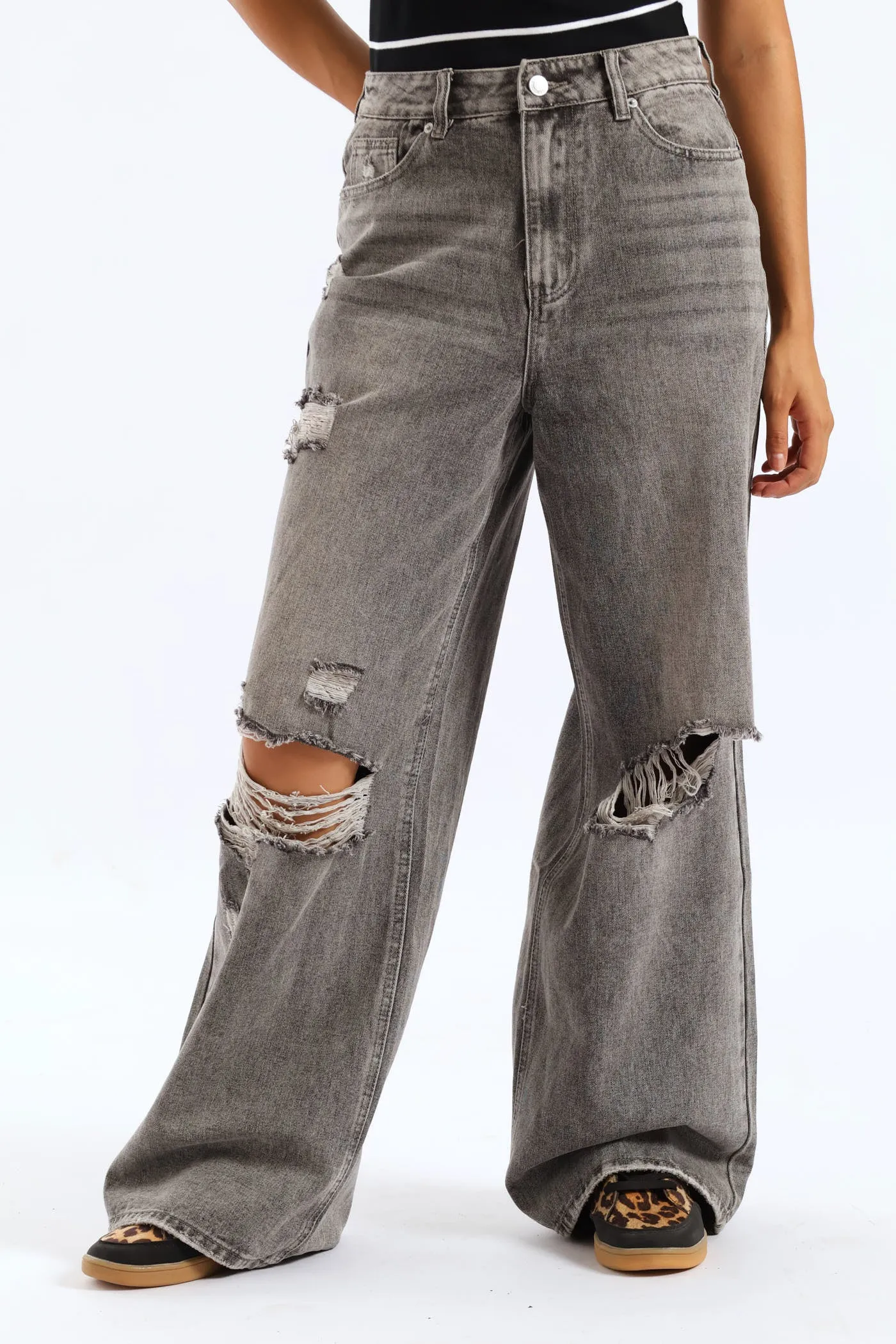 Ripped Baggy Jean - Grey sold by Edgars product image thumbnail 4