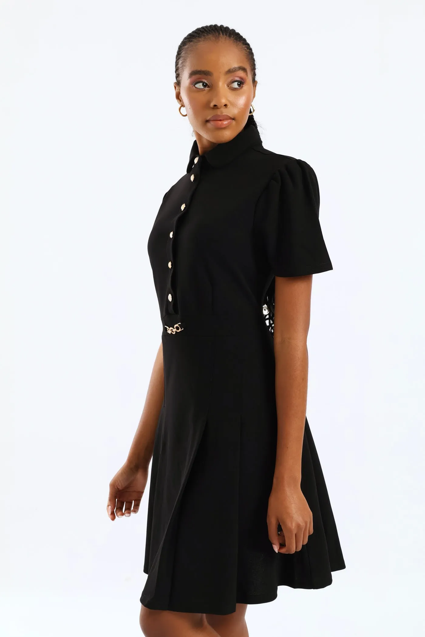 Box Pleated Preppy Dress - Black sold by Edgars product image thumbnail 3