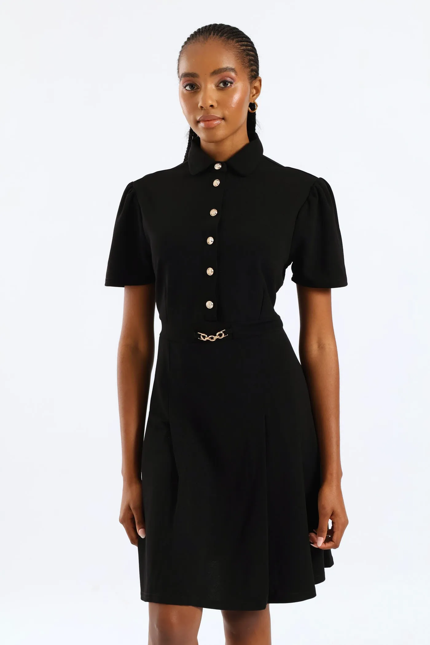 Box Pleated Preppy Dress - Black sold by Edgars product image thumbnail 4