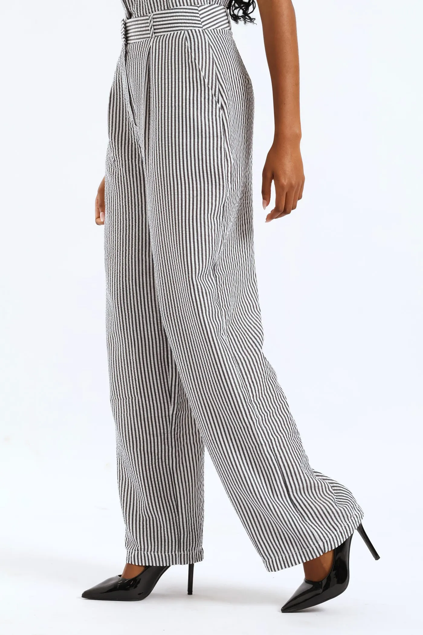 Striped Wide Leg Pant - Charcoal sold by Edgars product image thumbnail 4