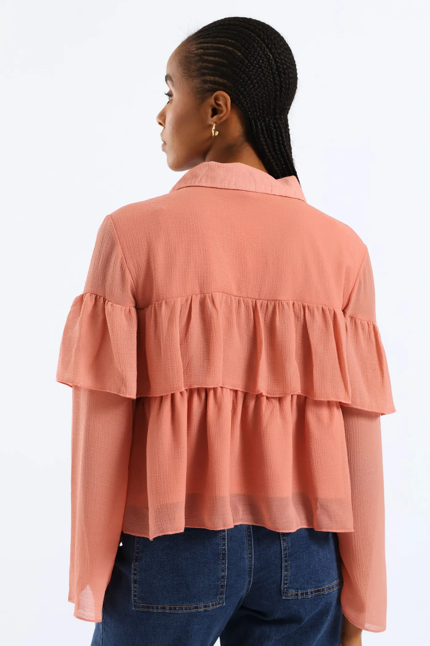 Ruffle Rara Blouse - Blush sold by Edgars product image thumbnail 4