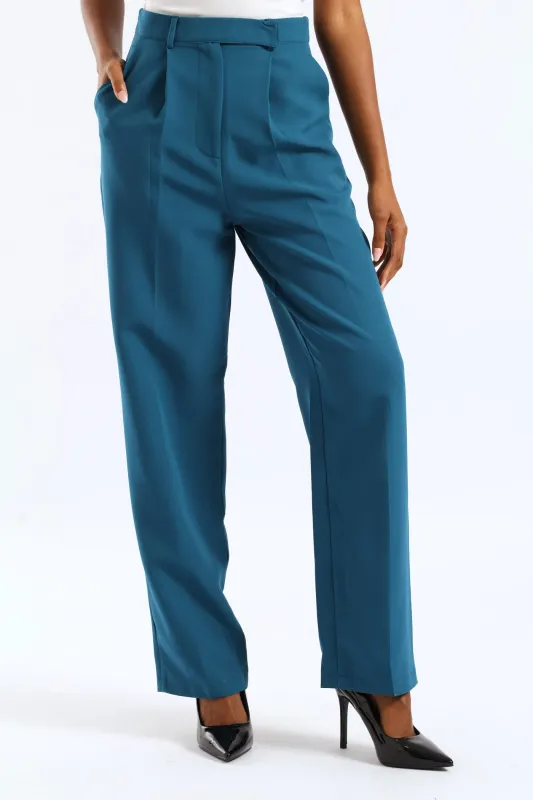 Extended Tab Wide Leg Pant - Teal sold by Edgars