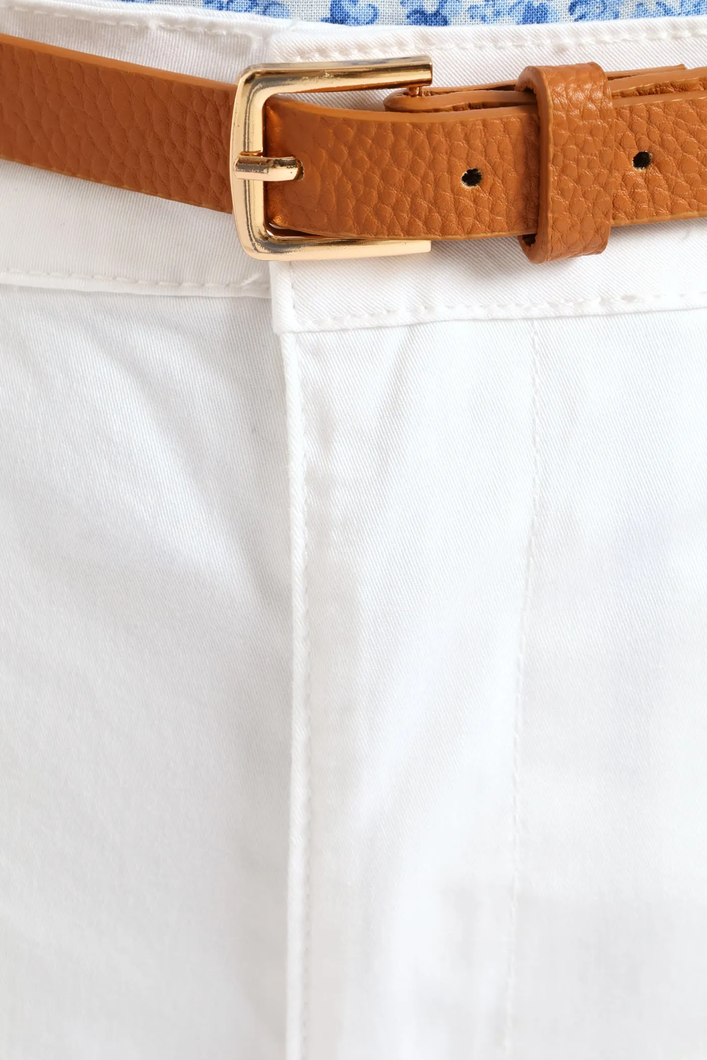 Belted Sateen Chino Capri Short - White sold by Edgars product image thumbnail 3