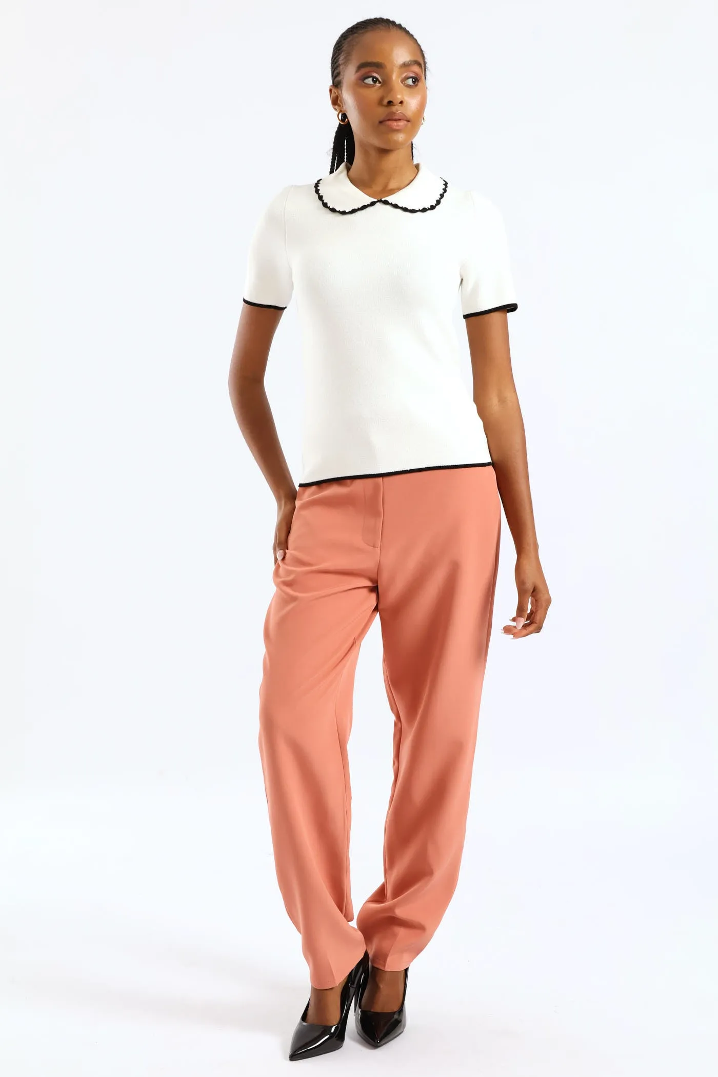 Peter Pan Tipped Pullover - White/Black sold by Edgars product image thumbnail 3