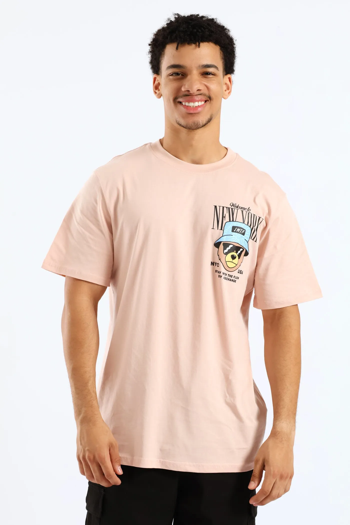 Small Ny Teddy Tee - Light Pink sold by Edgars