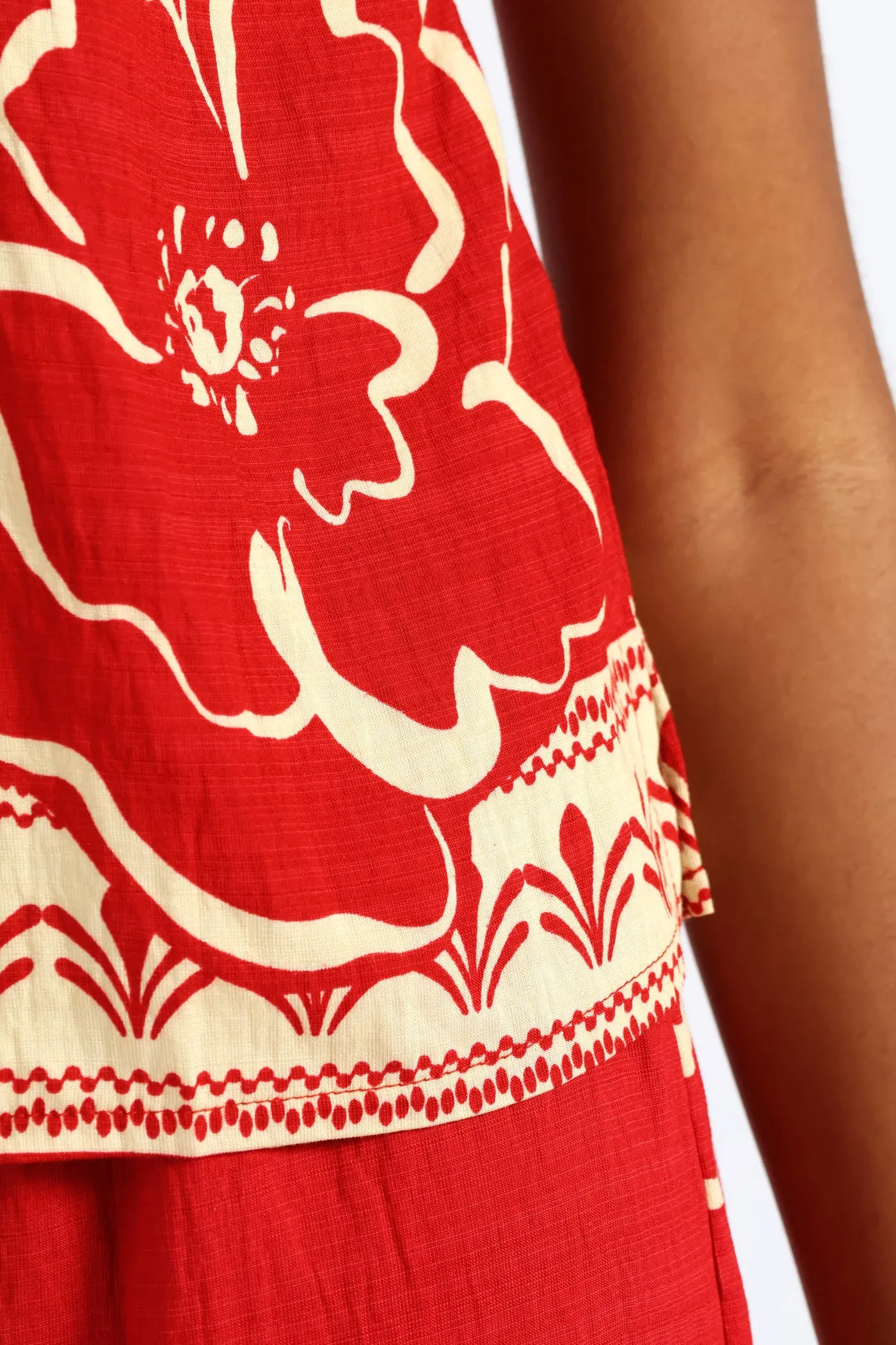 Tropical Border Print Shell Tank - White/Red sold by Edgars product image thumbnail 2