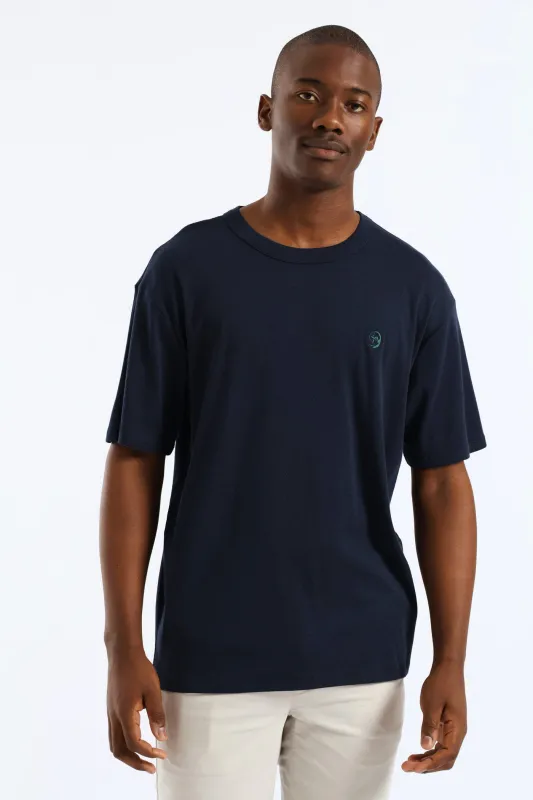Rib Tee - Navy sold by Edgars