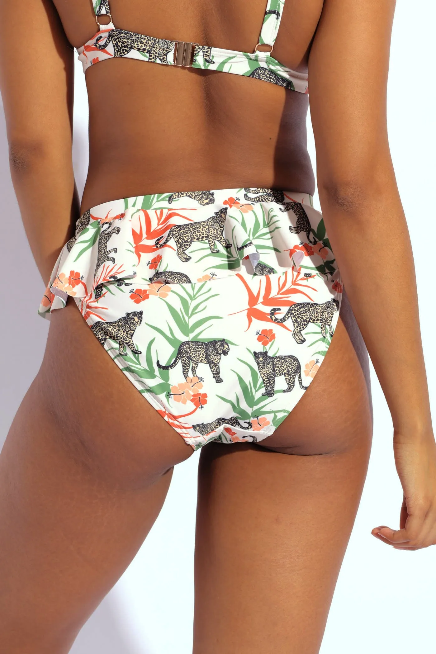 High Waist Cheetah Print Frill Bikini Bottom - Multi sold by Edgars product image thumbnail 5