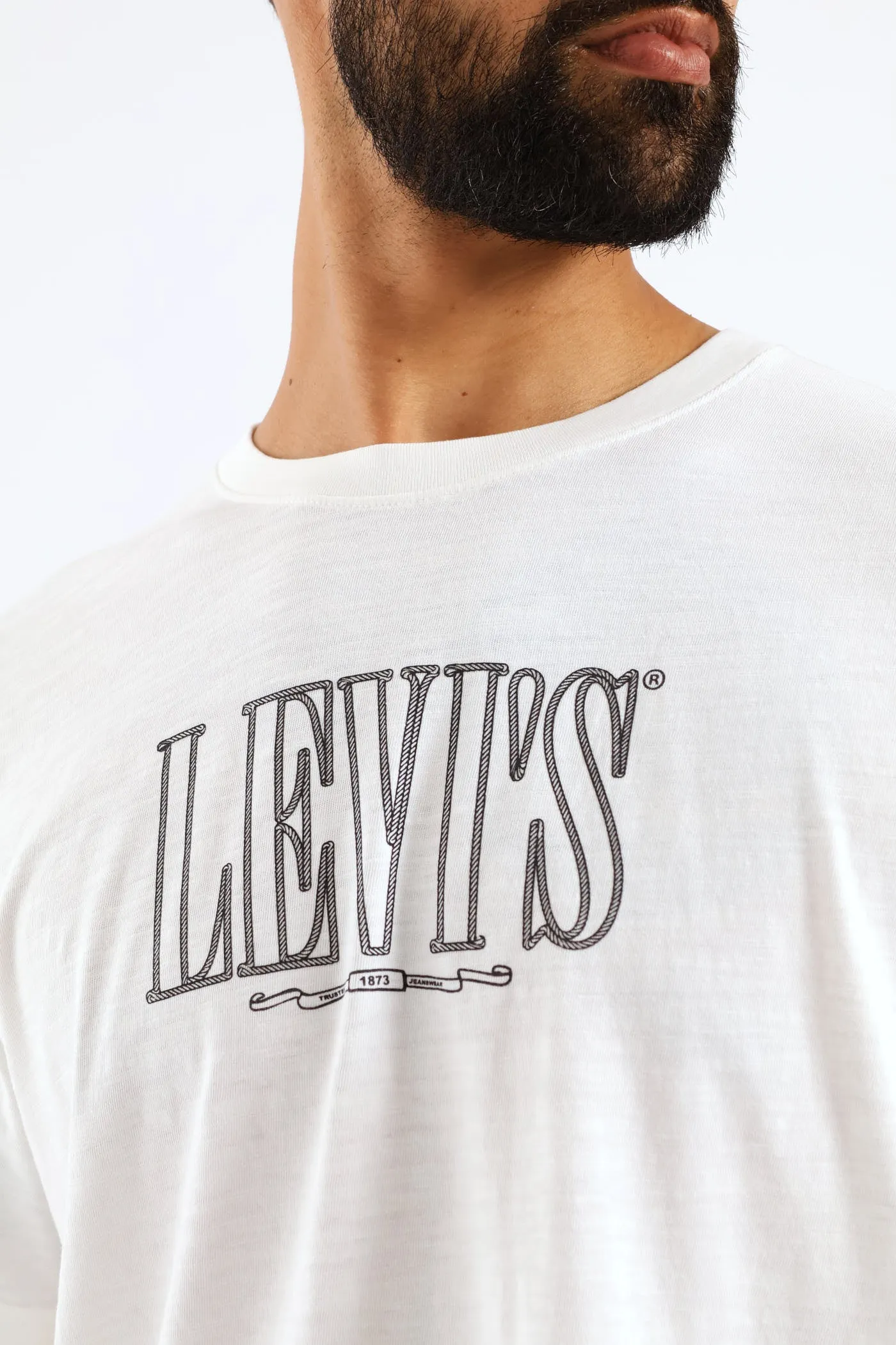 Relaxed Fit Rope Serif Logo Tee - White sold by Edgars product image thumbnail 2
