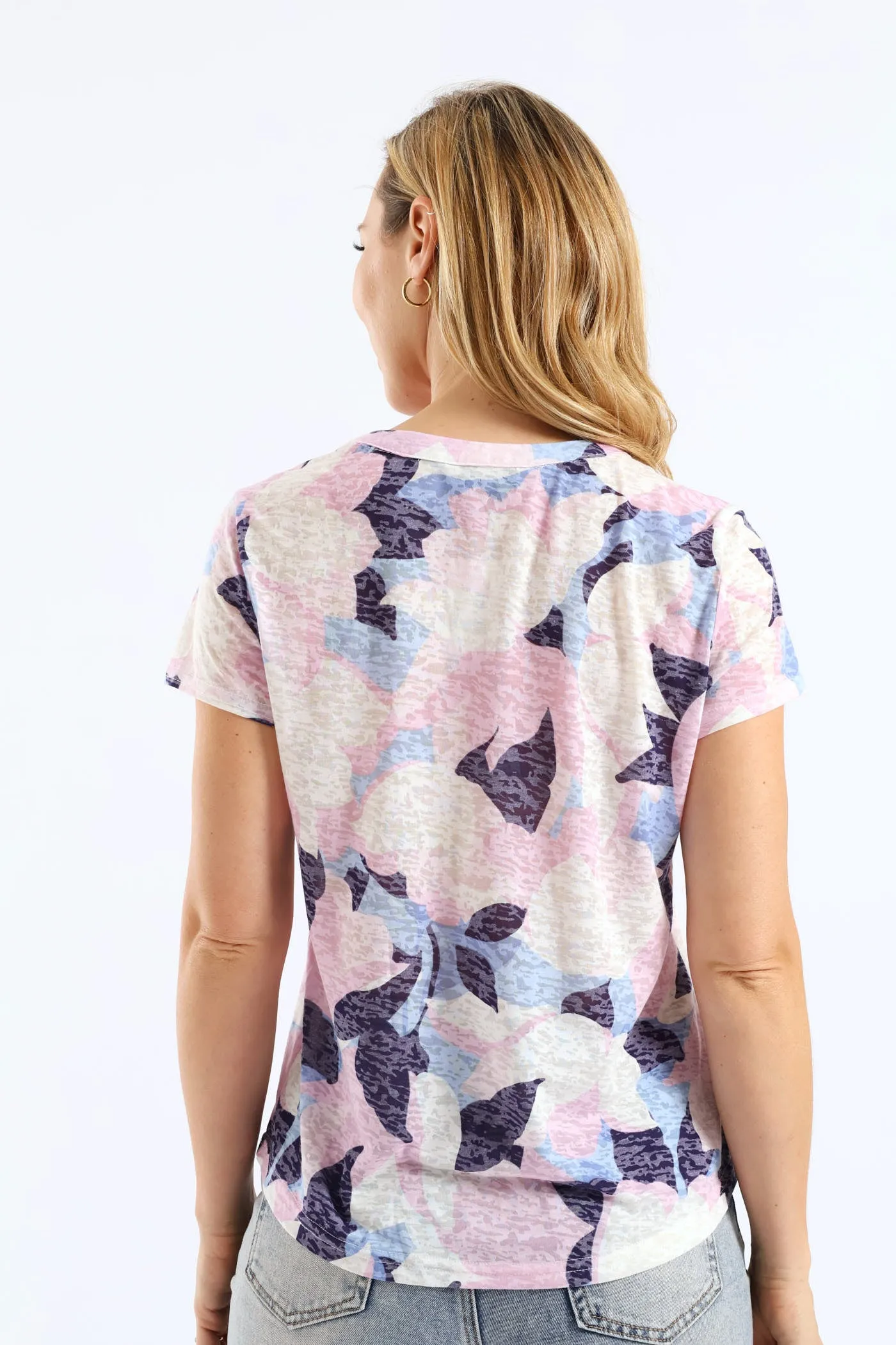 Burnout Henley T-Shirt - Pink/Blue sold by Edgars product image thumbnail 4
