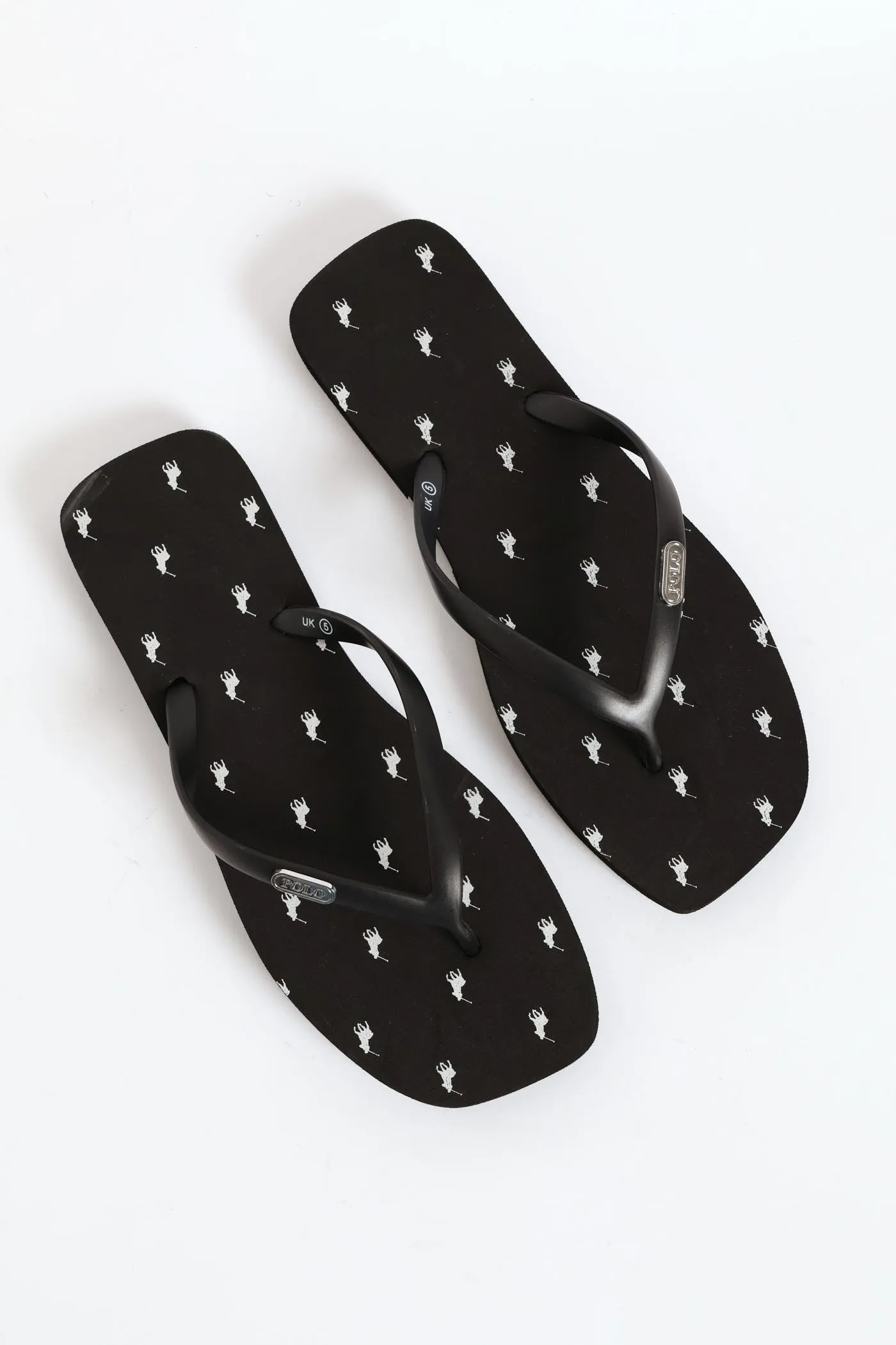Squoval Monogram Flip Flop - Black sold by Edgars