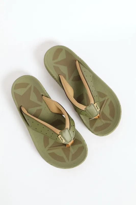 Cherokee Thong Sandal - Olive sold by Edgars