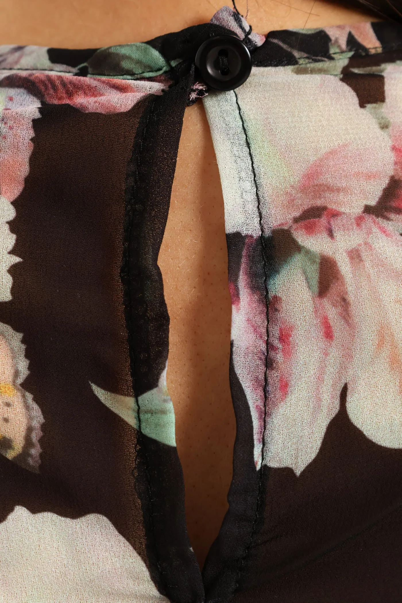 Pleat Neck Flutter Sleeve Blouse - Black sold by Edgars product image thumbnail 2