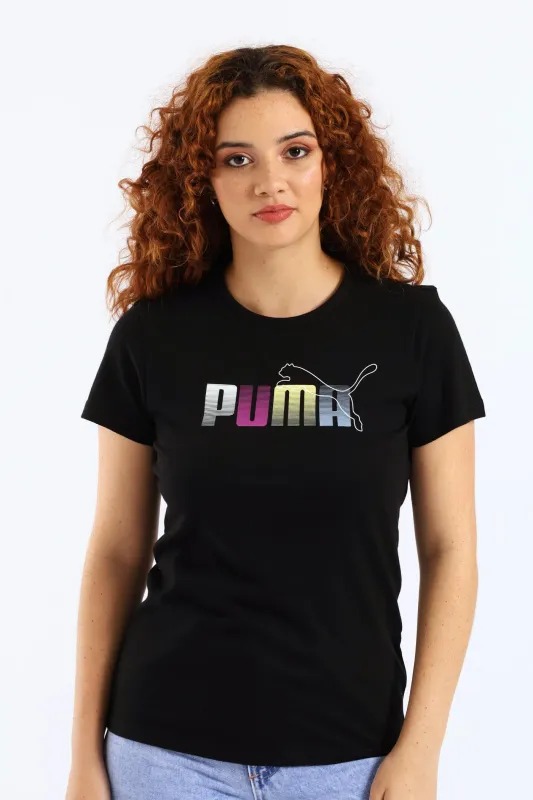 Graphic Stacked Tee - Black sold by Edgars