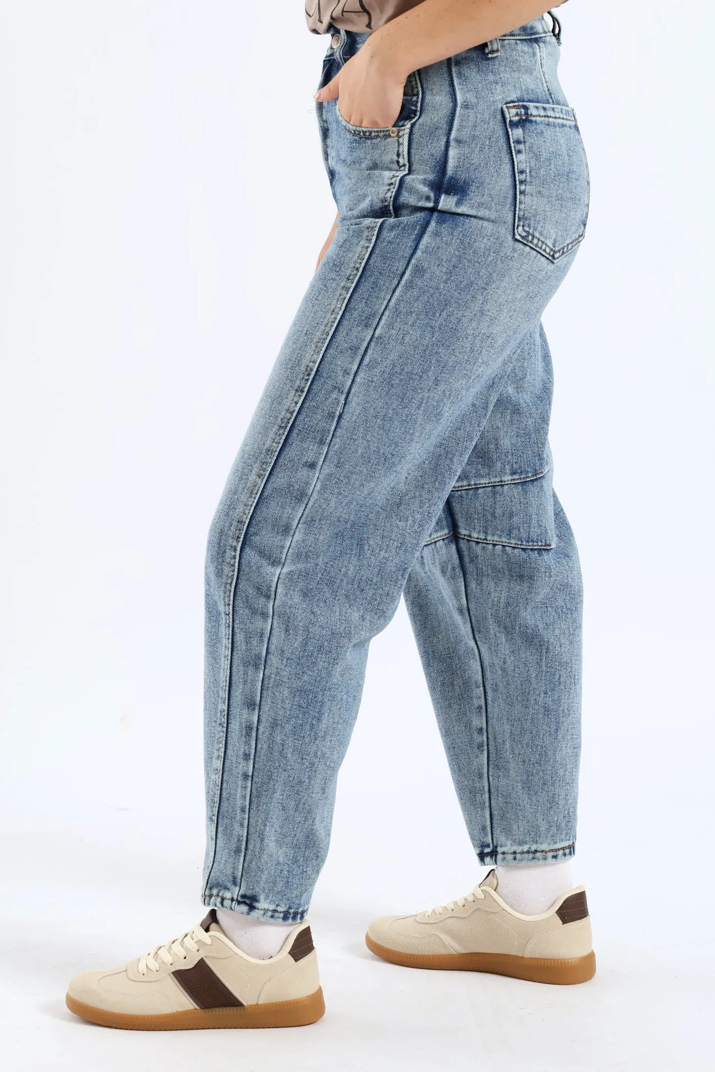 Panel Barrel Jean - Mid Blue sold by Edgars product image thumbnail 4