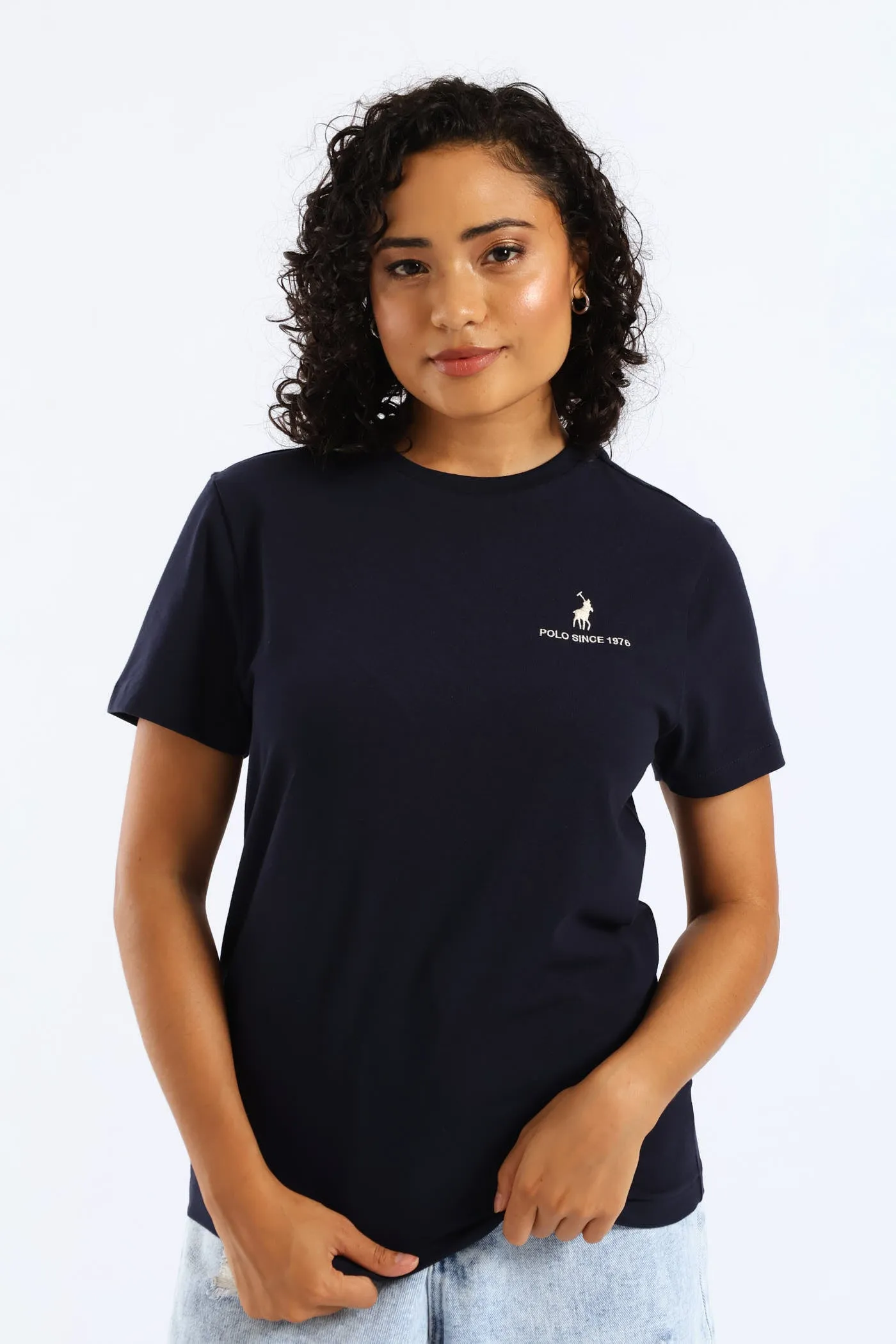 Lee Embroidered T-Shirt - Navy sold by Edgars