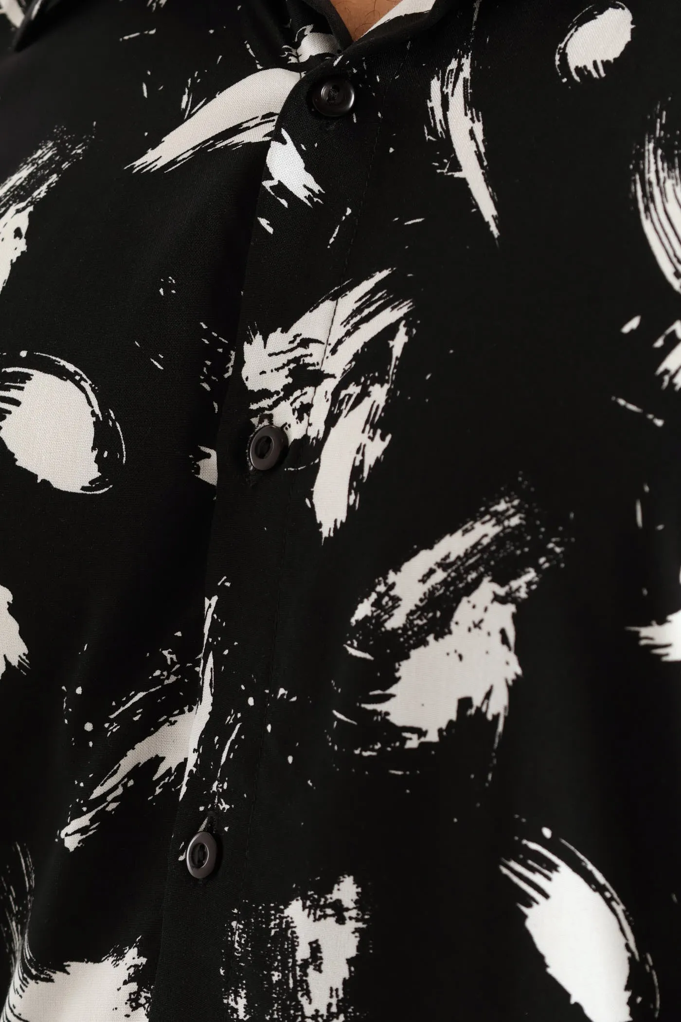 Splash Viscose Print Shirt - Black sold by Edgars product image thumbnail 4