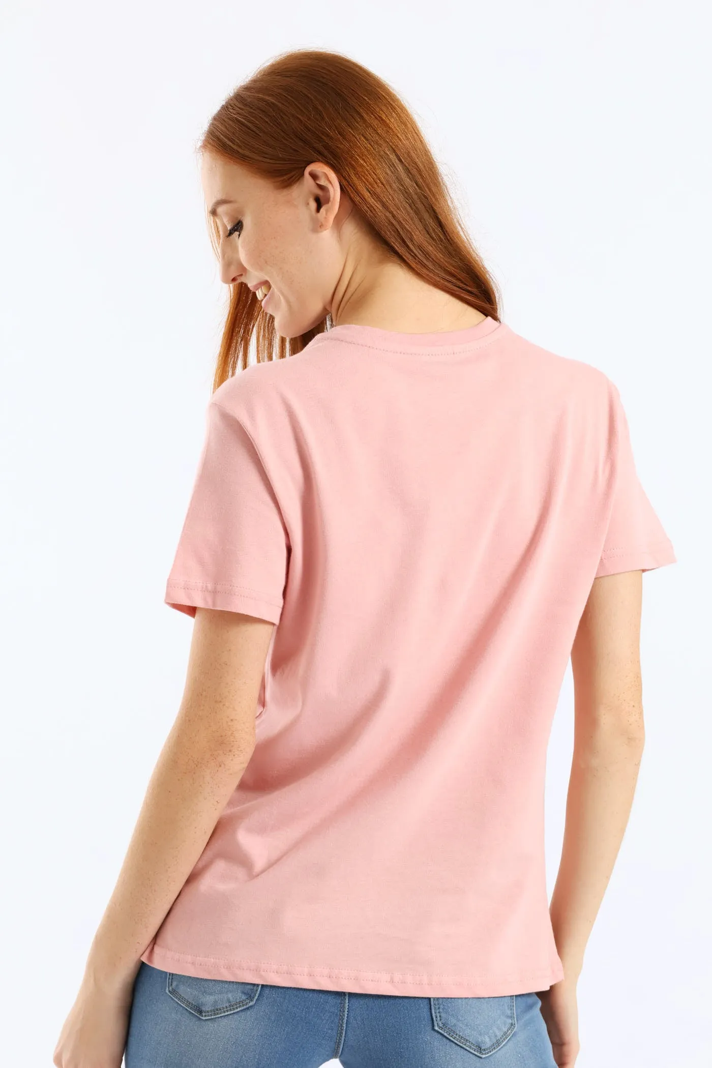 Abstract Foil Brushstrokes Tee - Dusty Pink sold by Edgars product image thumbnail 4