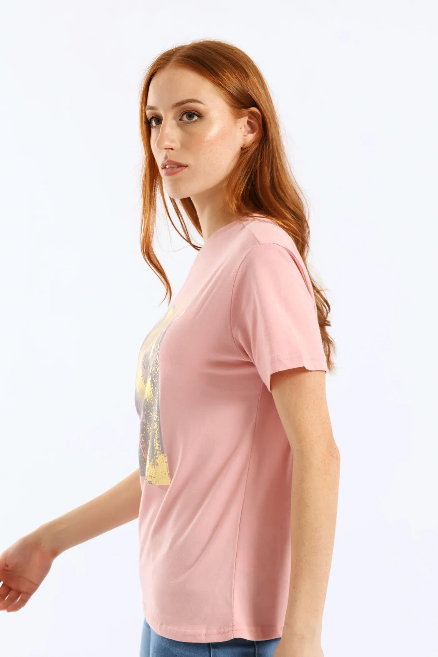 Abstract Foil Brushstrokes Tee - Dusty Pink sold by Edgars product image thumbnail 3