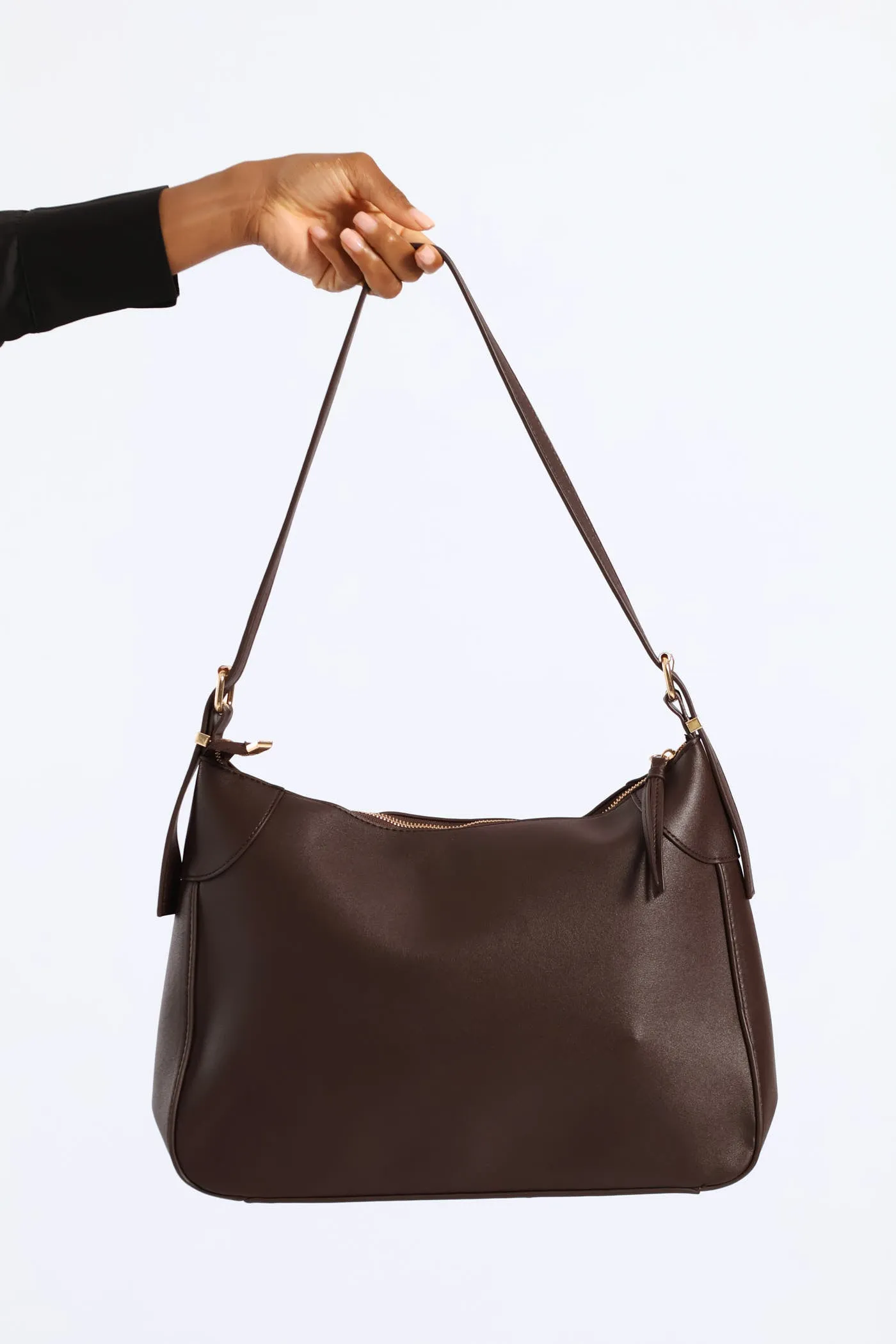 Buckle Detail Shoulder Bag - Chocolate sold by Edgars product image thumbnail 2
