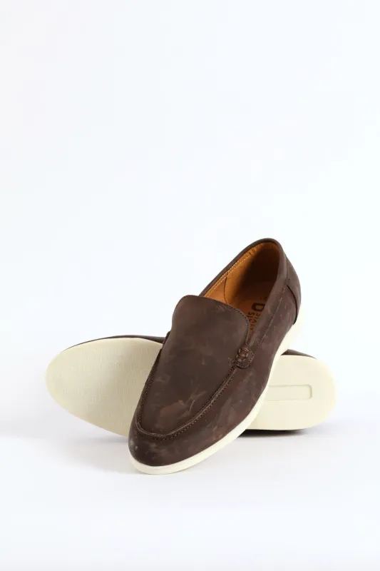 Leather Smart Casual Loafer - Chocolate sold by Edgars